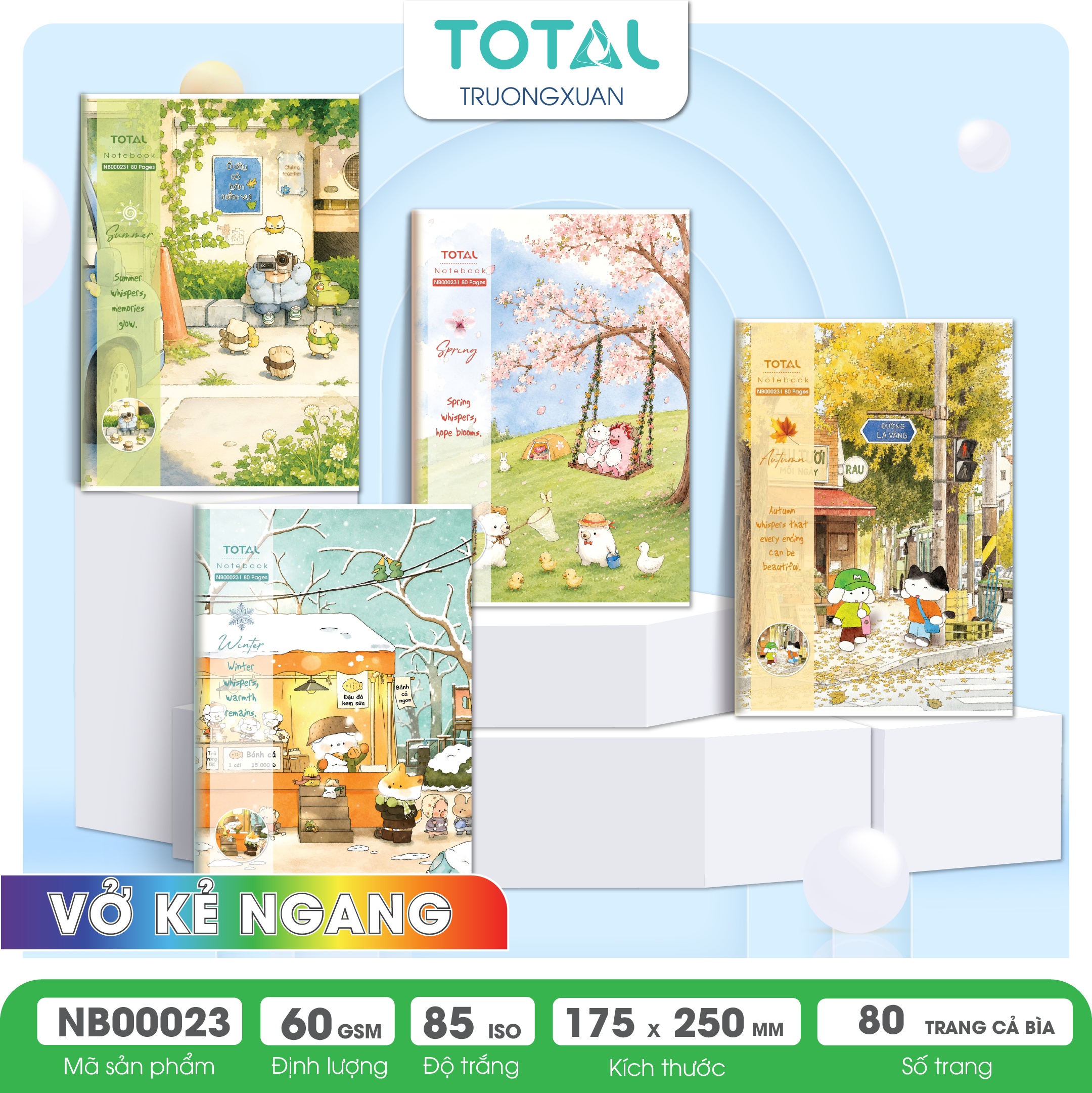 Vở kẻ ngang Total Fairy Town 80 trang