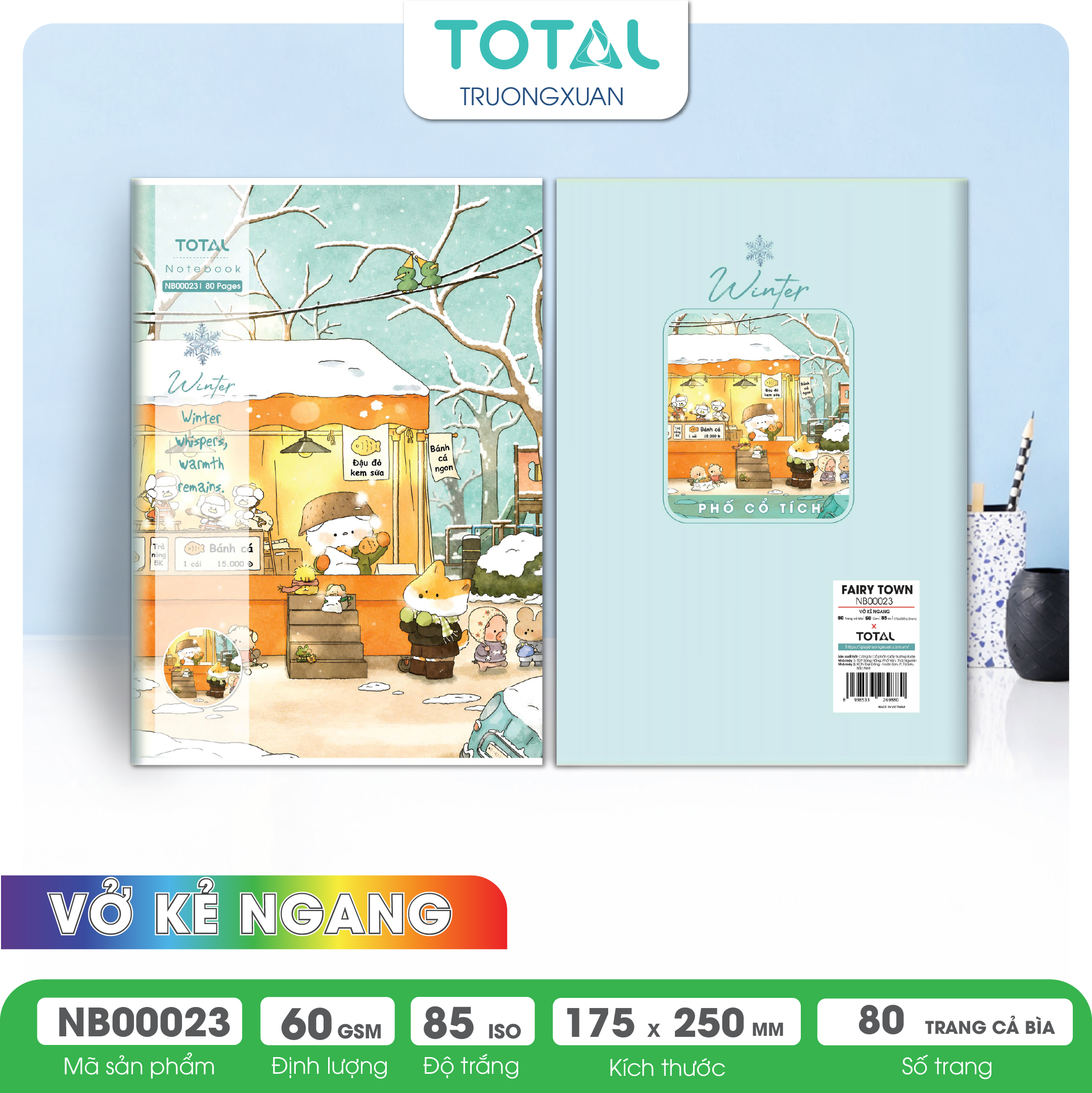 Vở kẻ ngang Total Fairy Town 80 trang