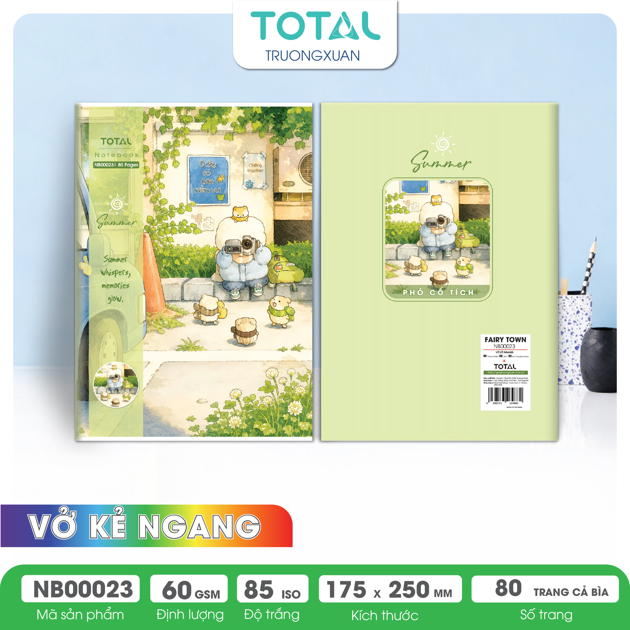Vở kẻ ngang Total Fairy Town 80 trang