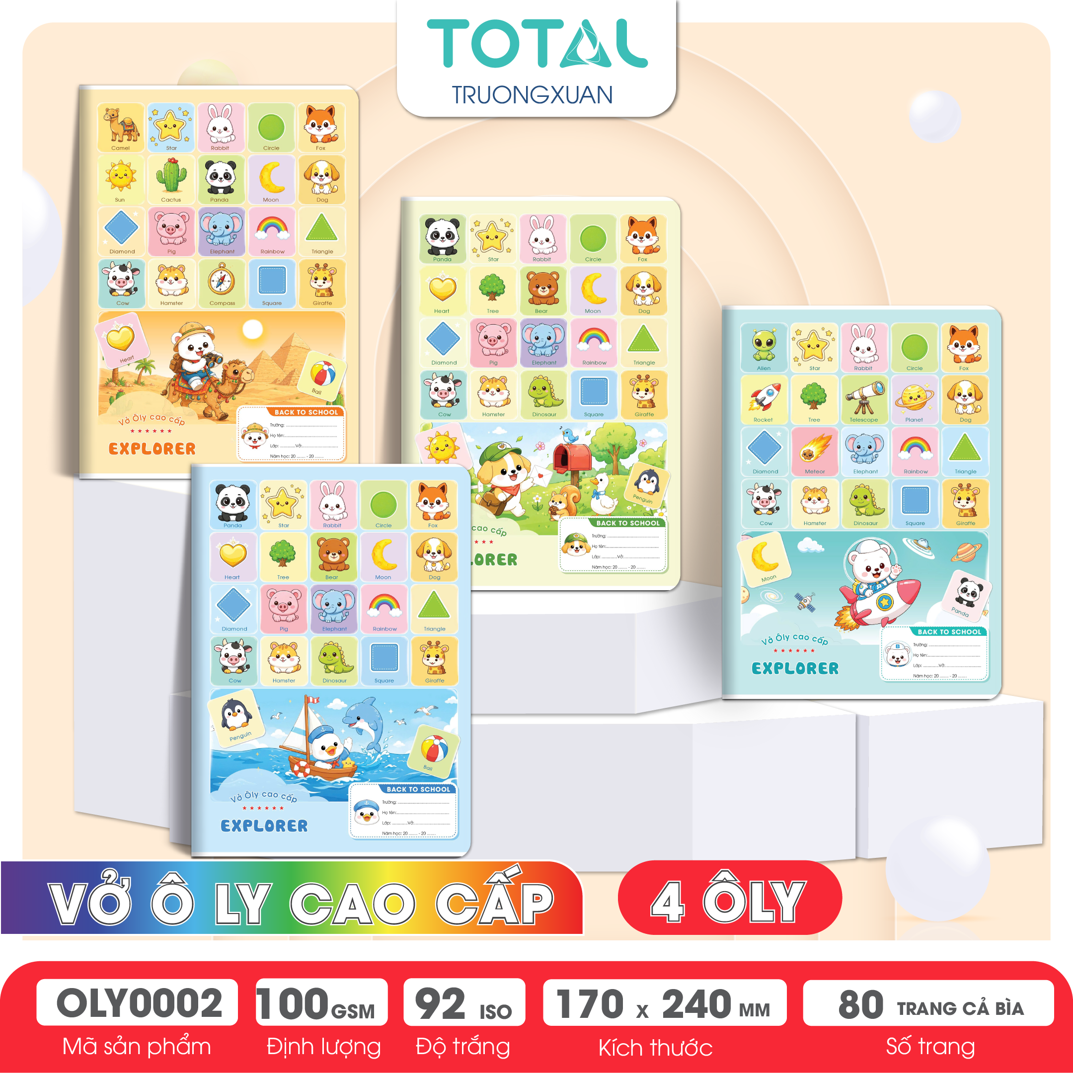Vở oly Total Explorer 80 trang 4 ôly