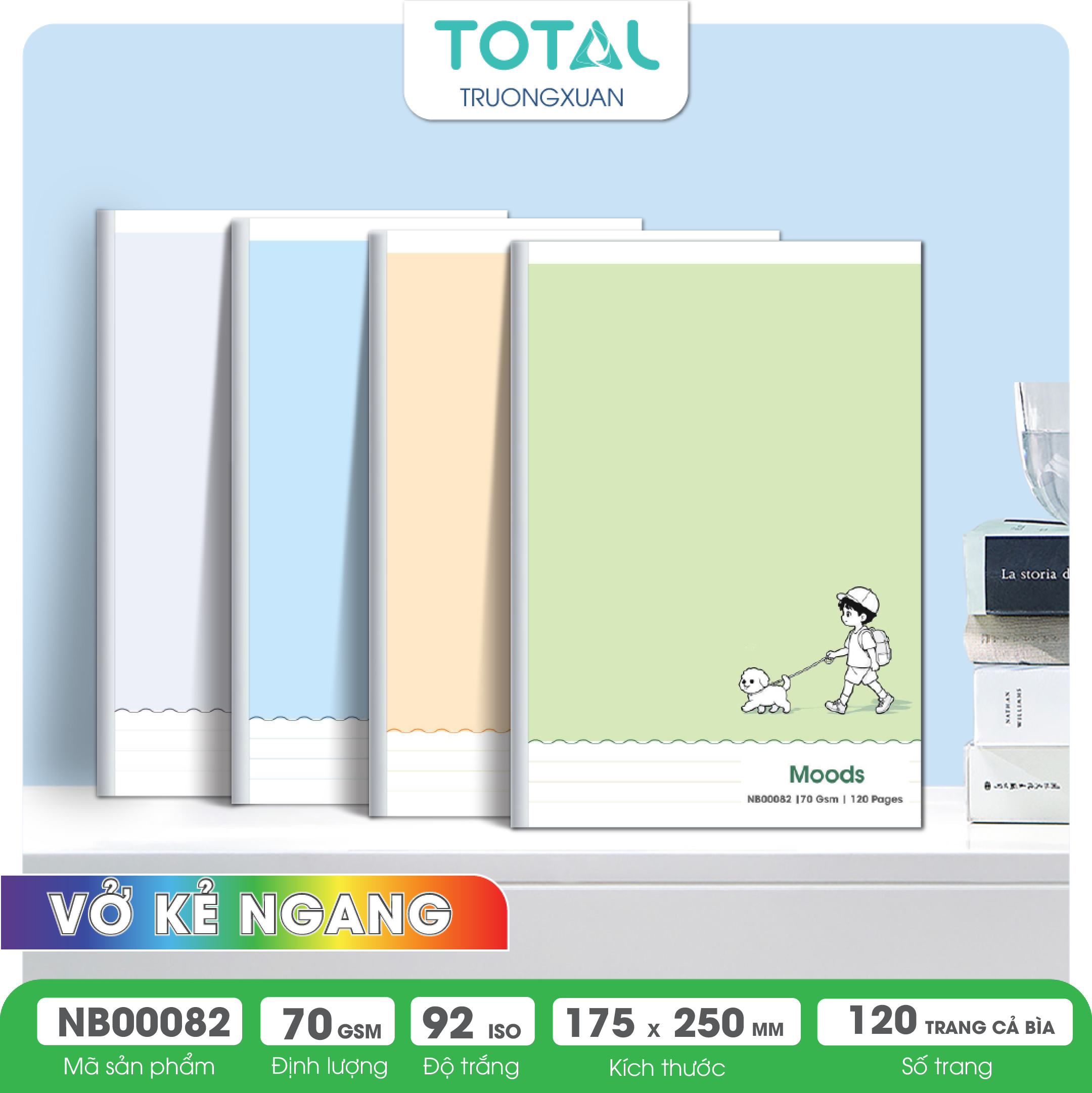 Vở kẻ ngang Total MOODS 120 trang