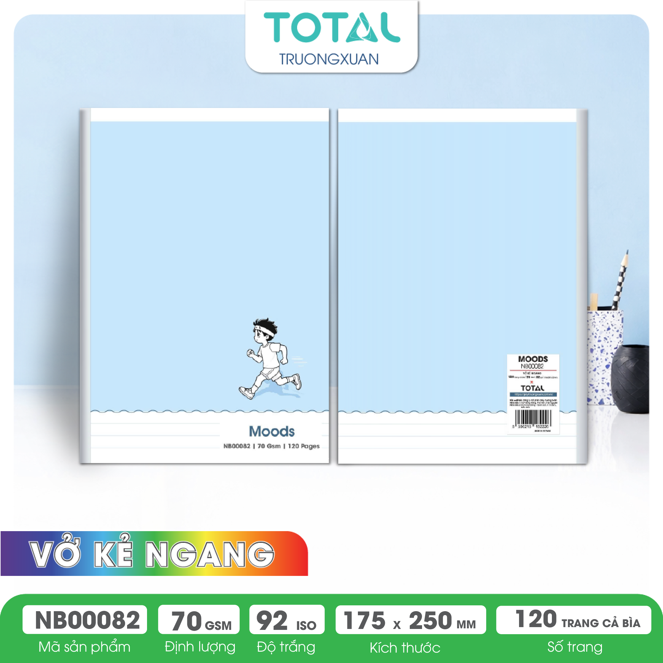 Vở kẻ ngang Total MOODS 120 trang