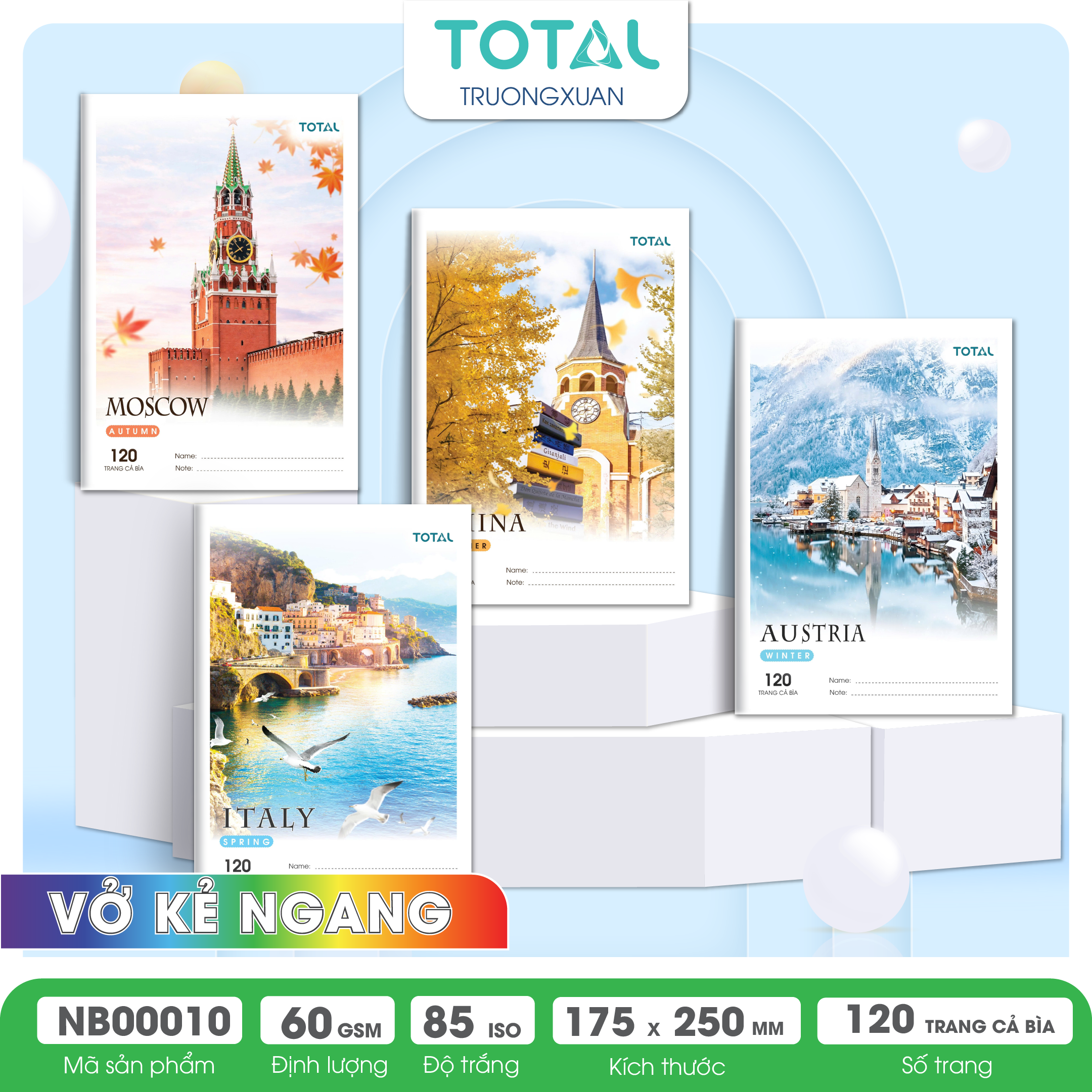 Vở kẻ ngang Total The Season Series 120 trang
