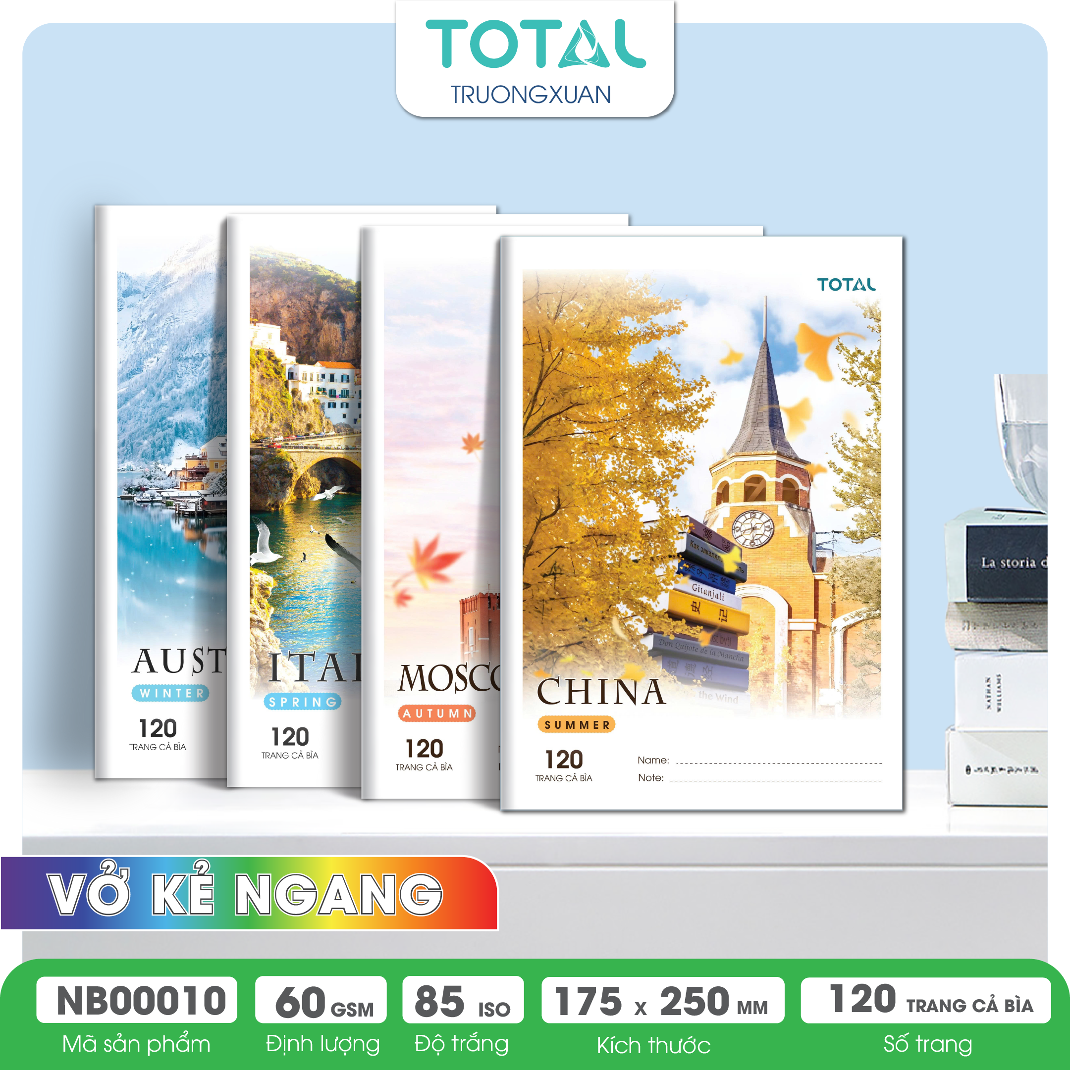 Vở kẻ ngang Total The Season Series 120 trang