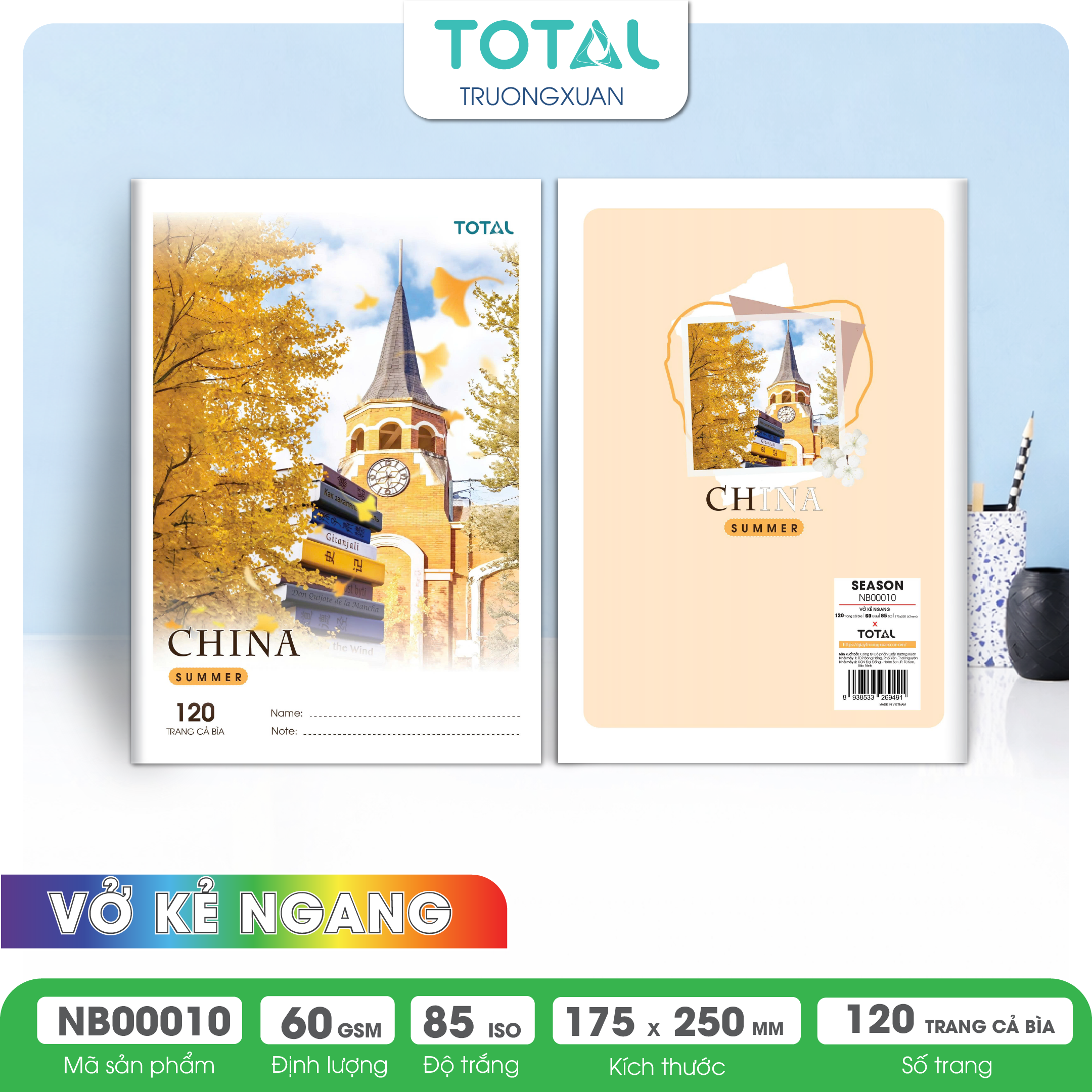 Vở kẻ ngang Total The Season Series 120 trang