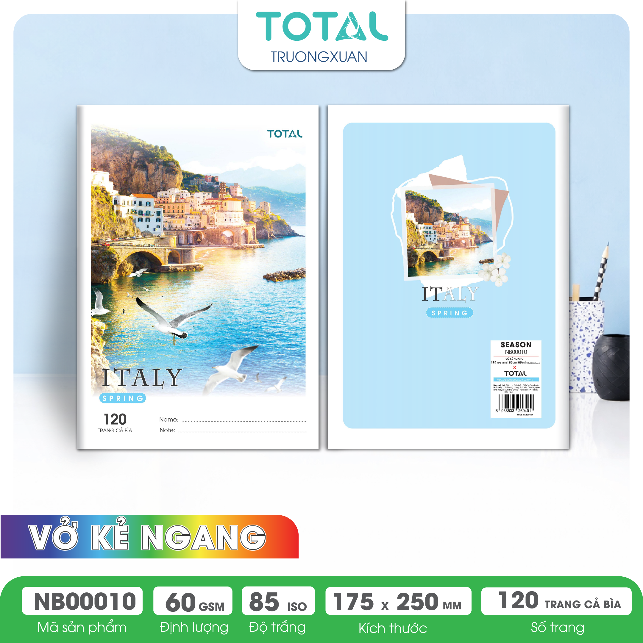 Vở kẻ ngang Total The Season Series 120 trang
