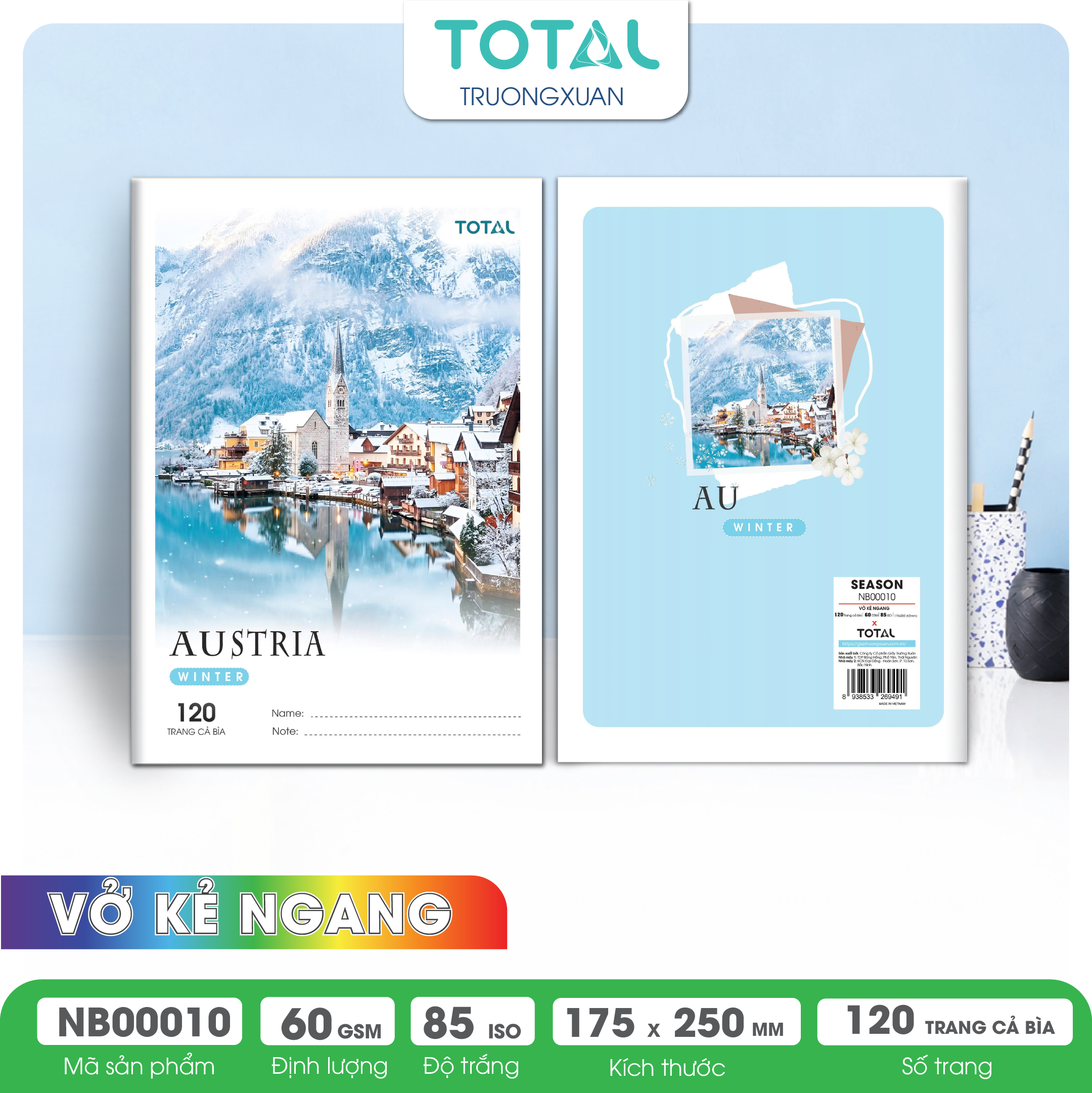 Vở kẻ ngang Total The Season Series 120 trang