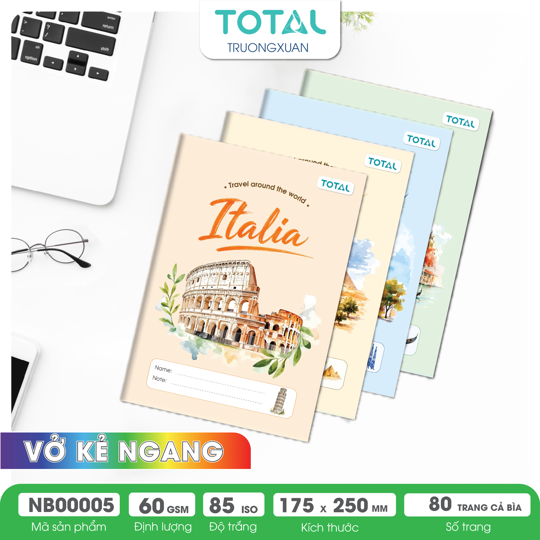 Vở kẻ ngang Total The City Series 80 trang