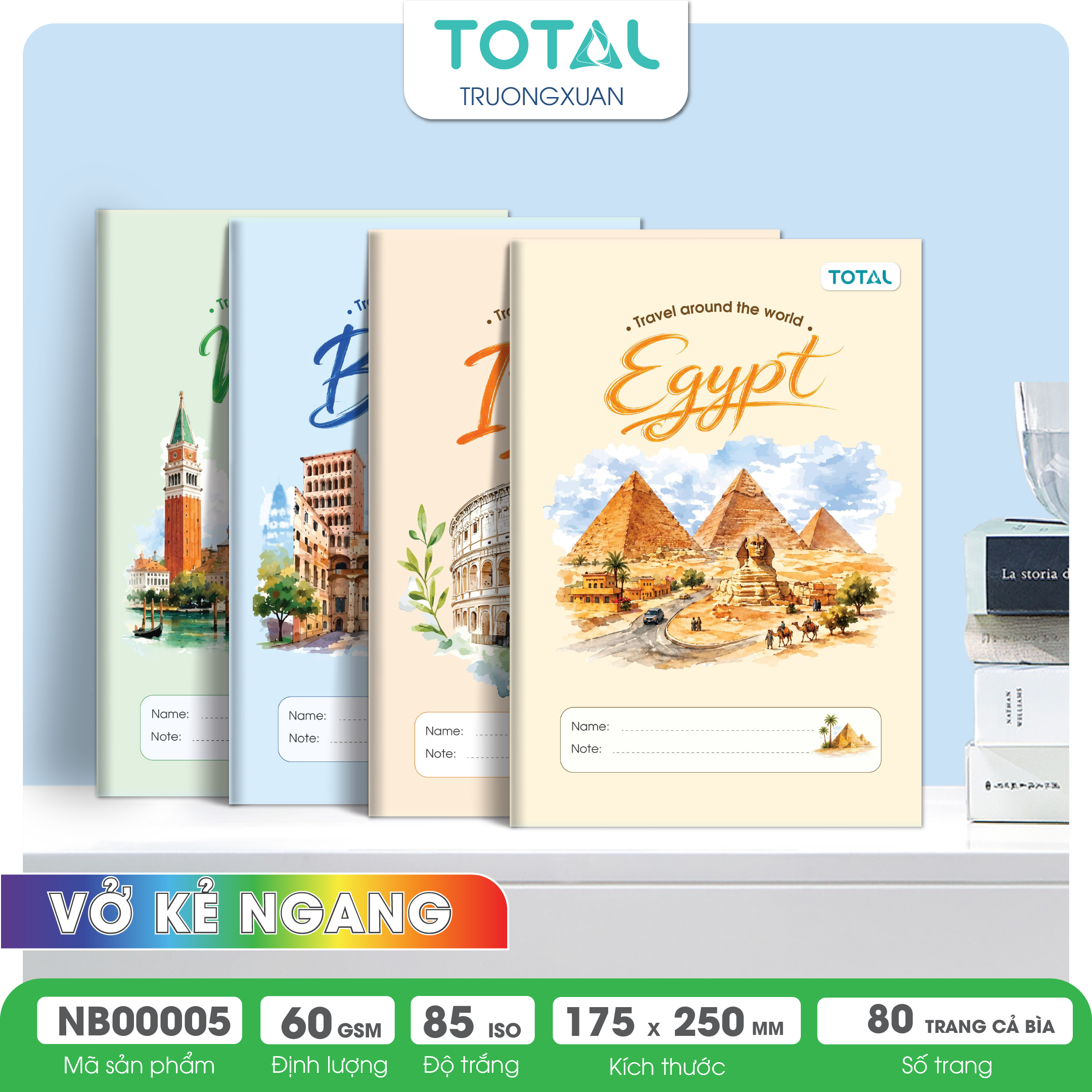 Vở kẻ ngang Total The City Series 80 trang