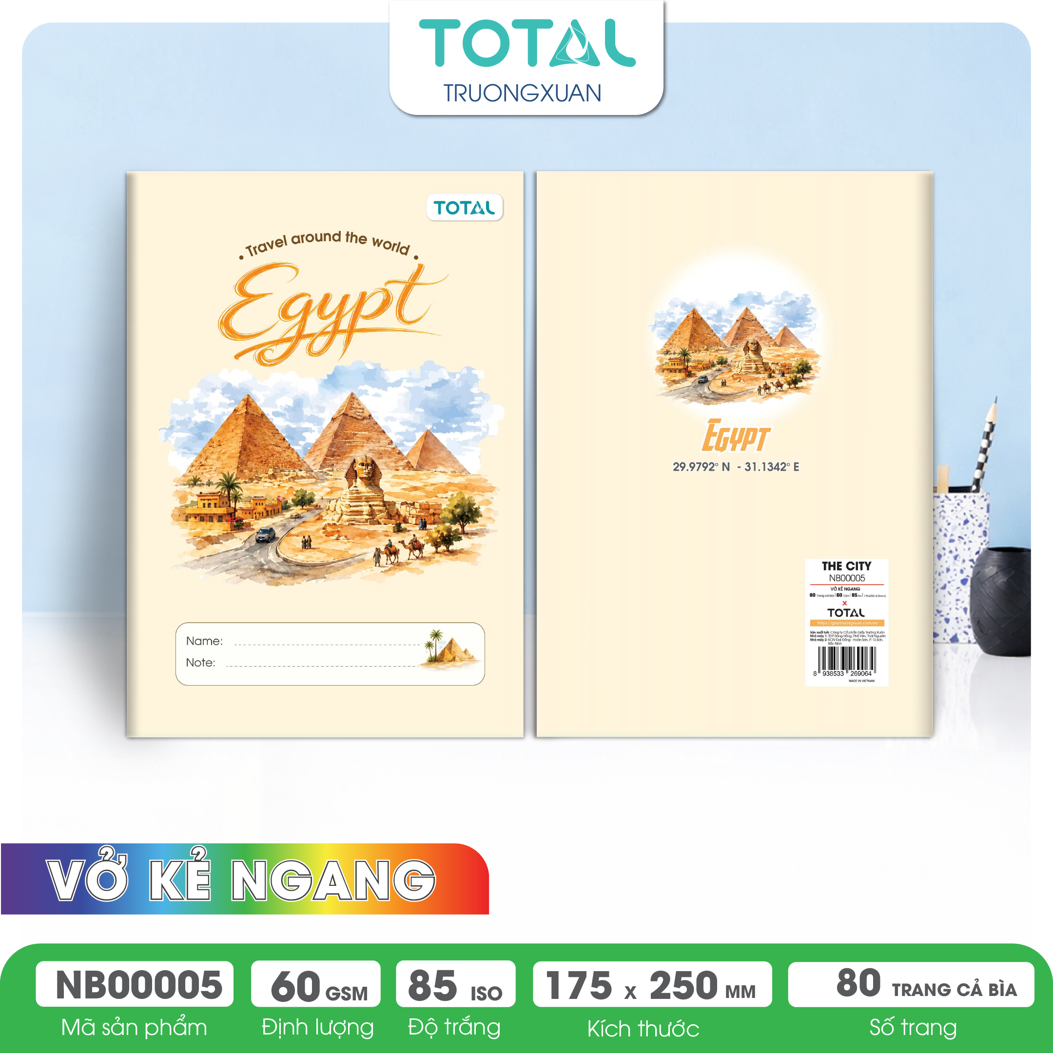 Vở kẻ ngang Total The City Series 80 trang
