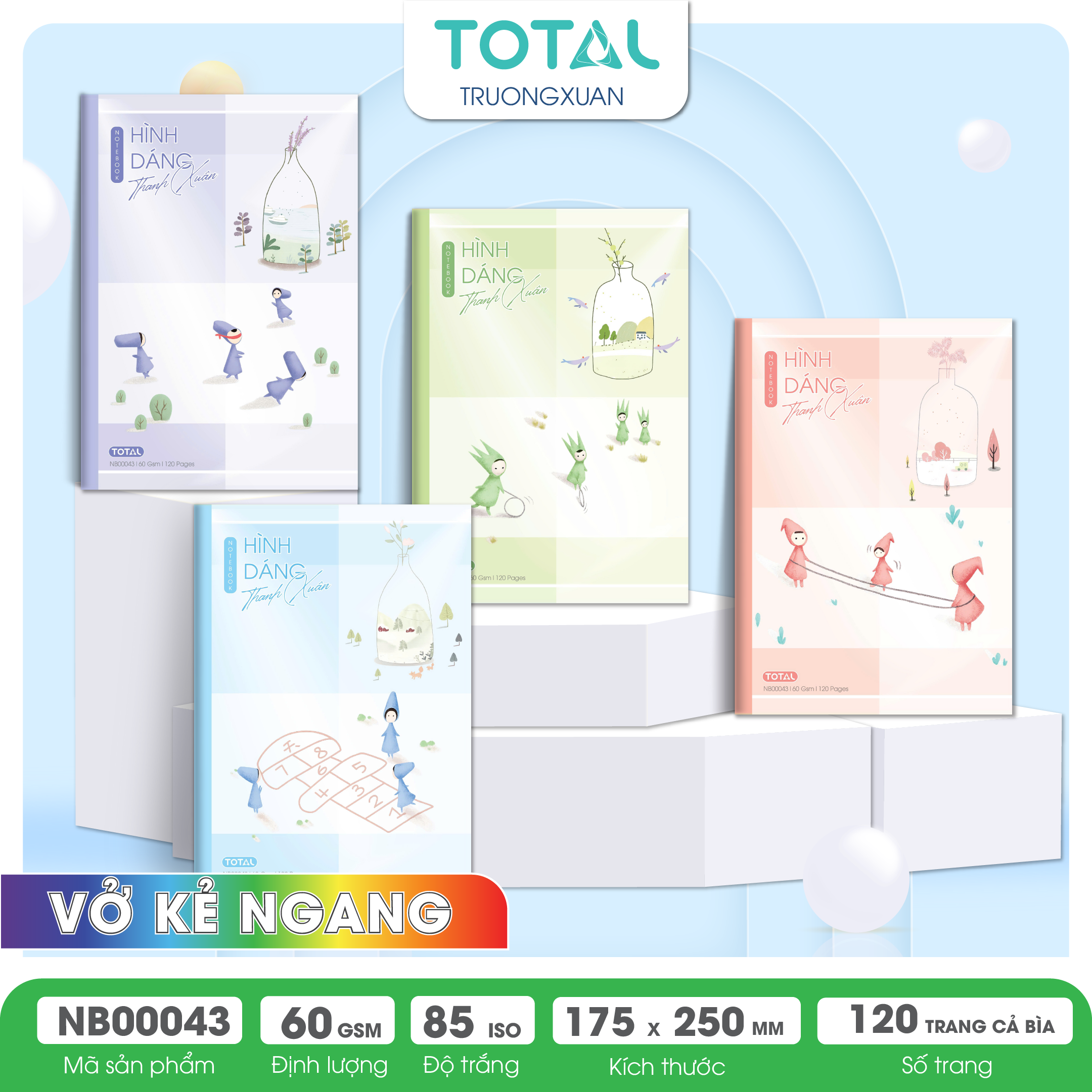 Vở kẻ ngang Total YOUTH 120 trang