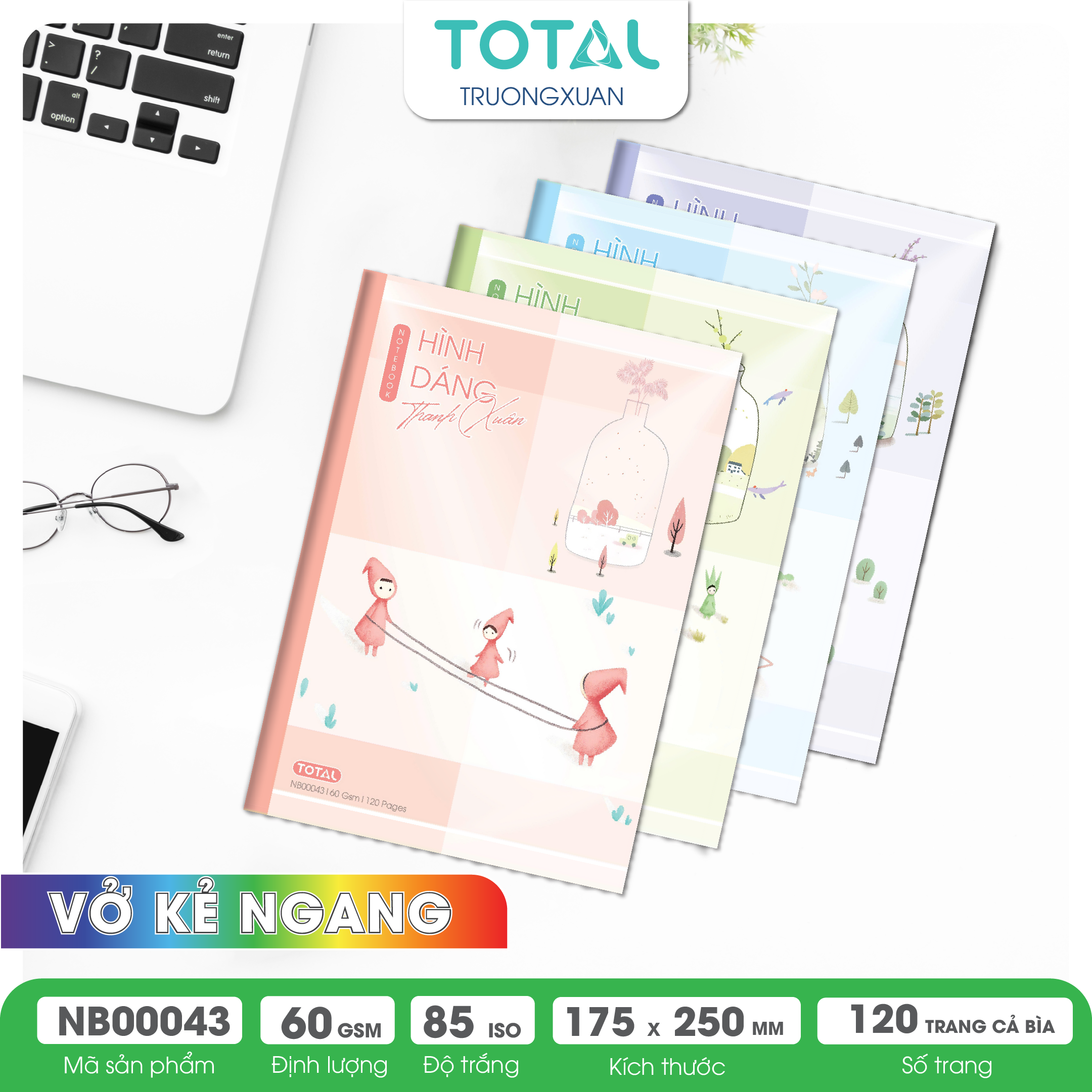 Vở kẻ ngang Total YOUTH 120 trang