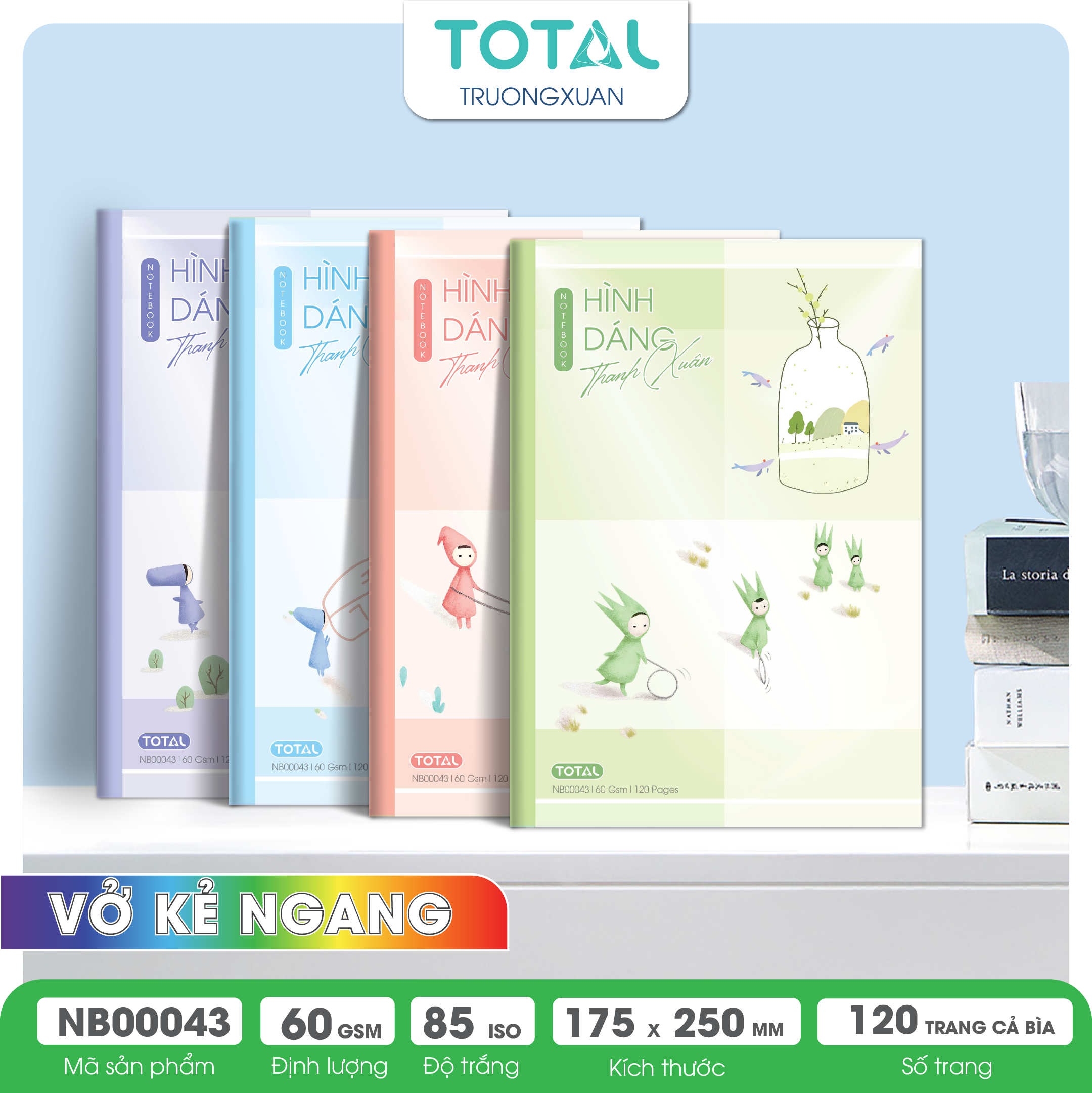 Vở kẻ ngang Total YOUTH 120 trang