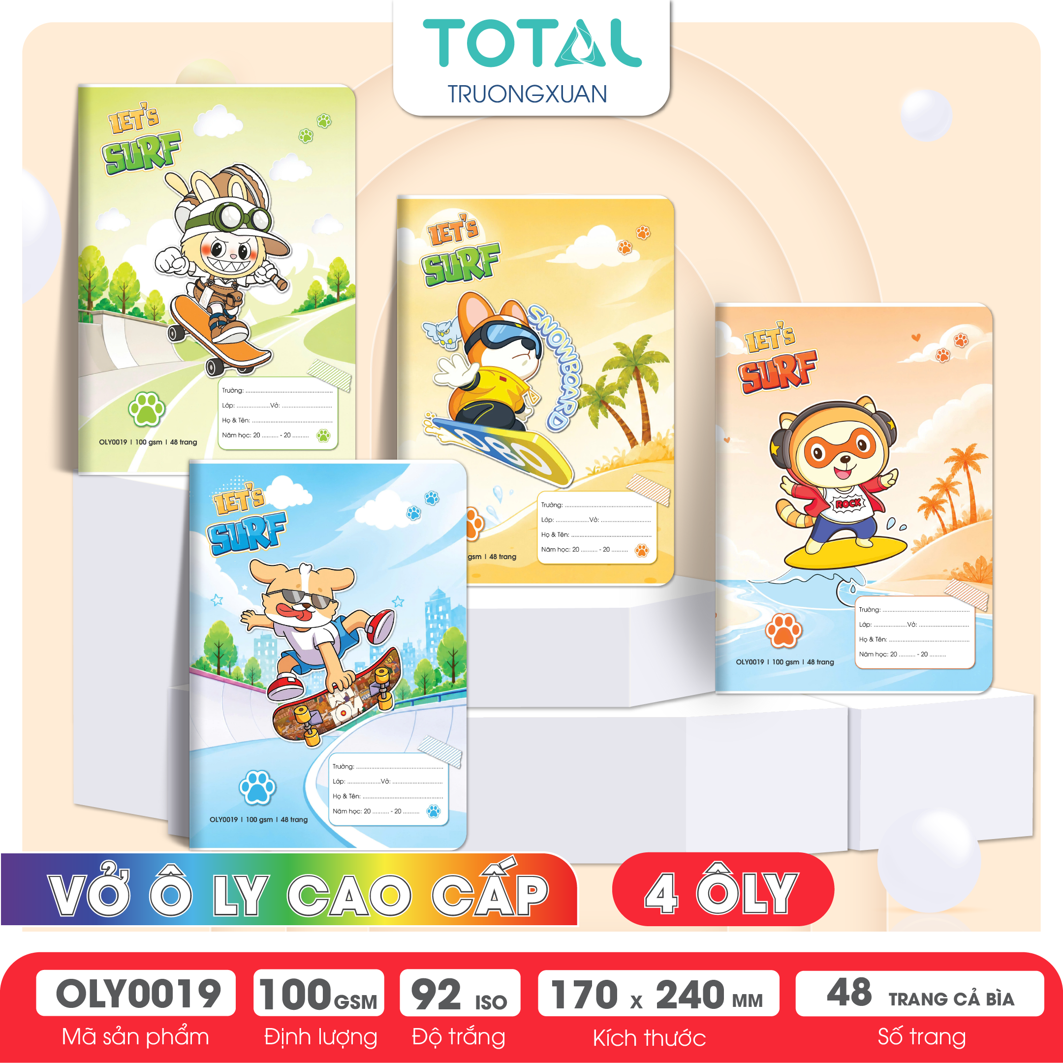 Vở oly Total Sport 48 trang 4 ôly