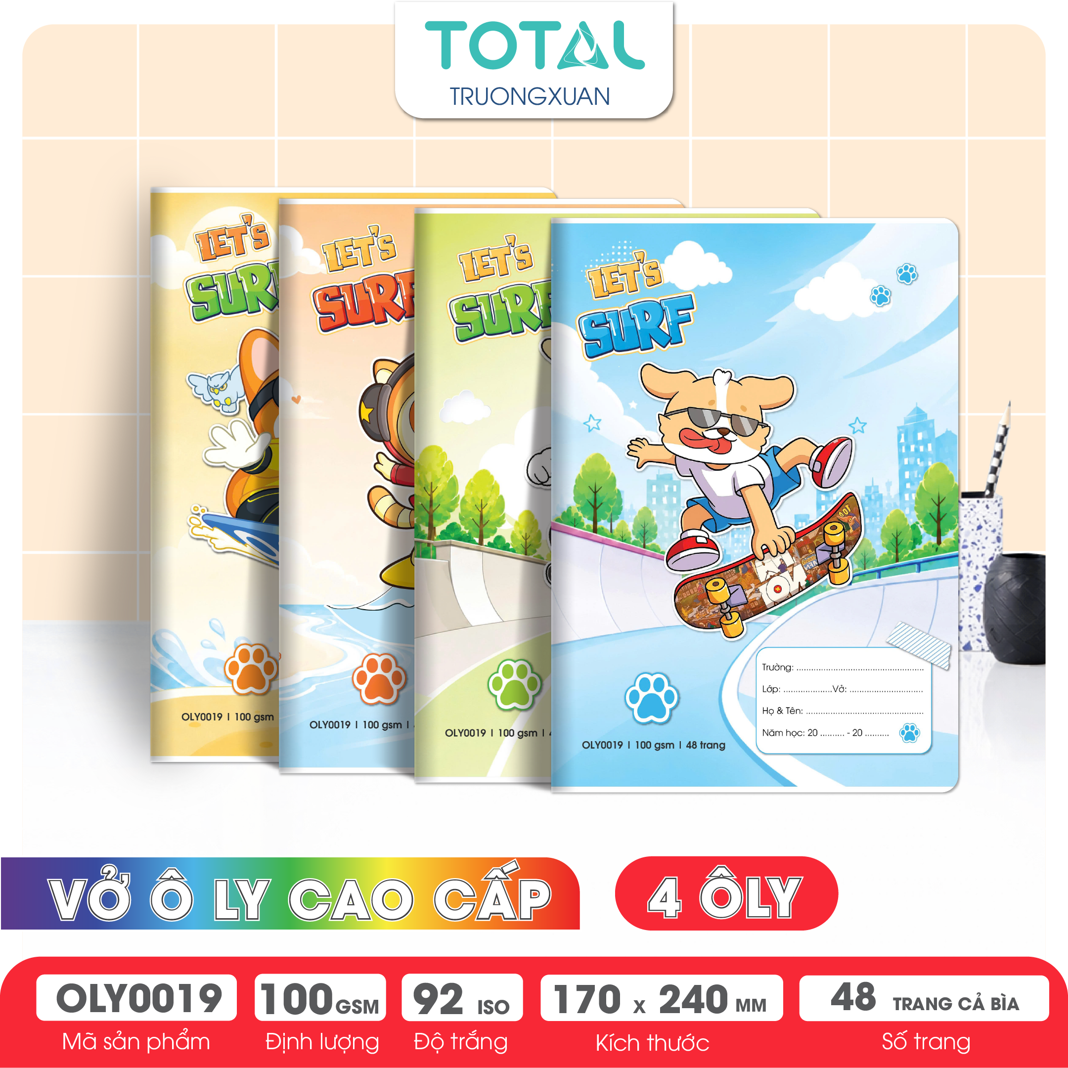 Vở oly Total Sport 48 trang 4 ôly