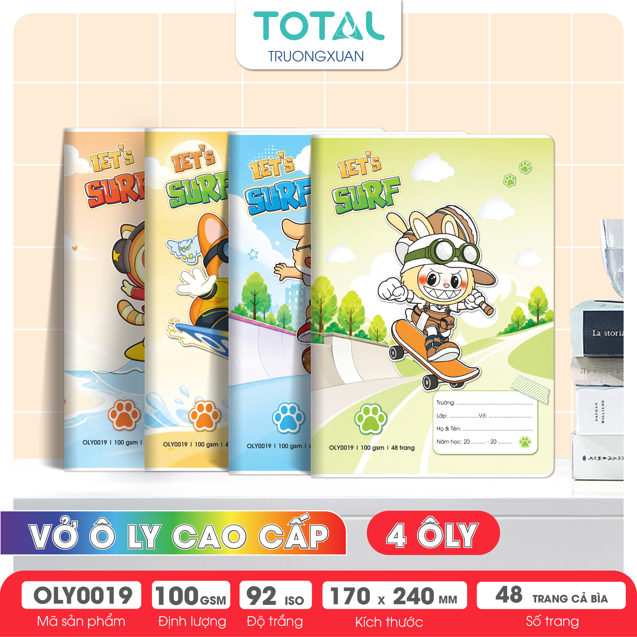 Vở oly Total Sport 48 trang 4 ôly