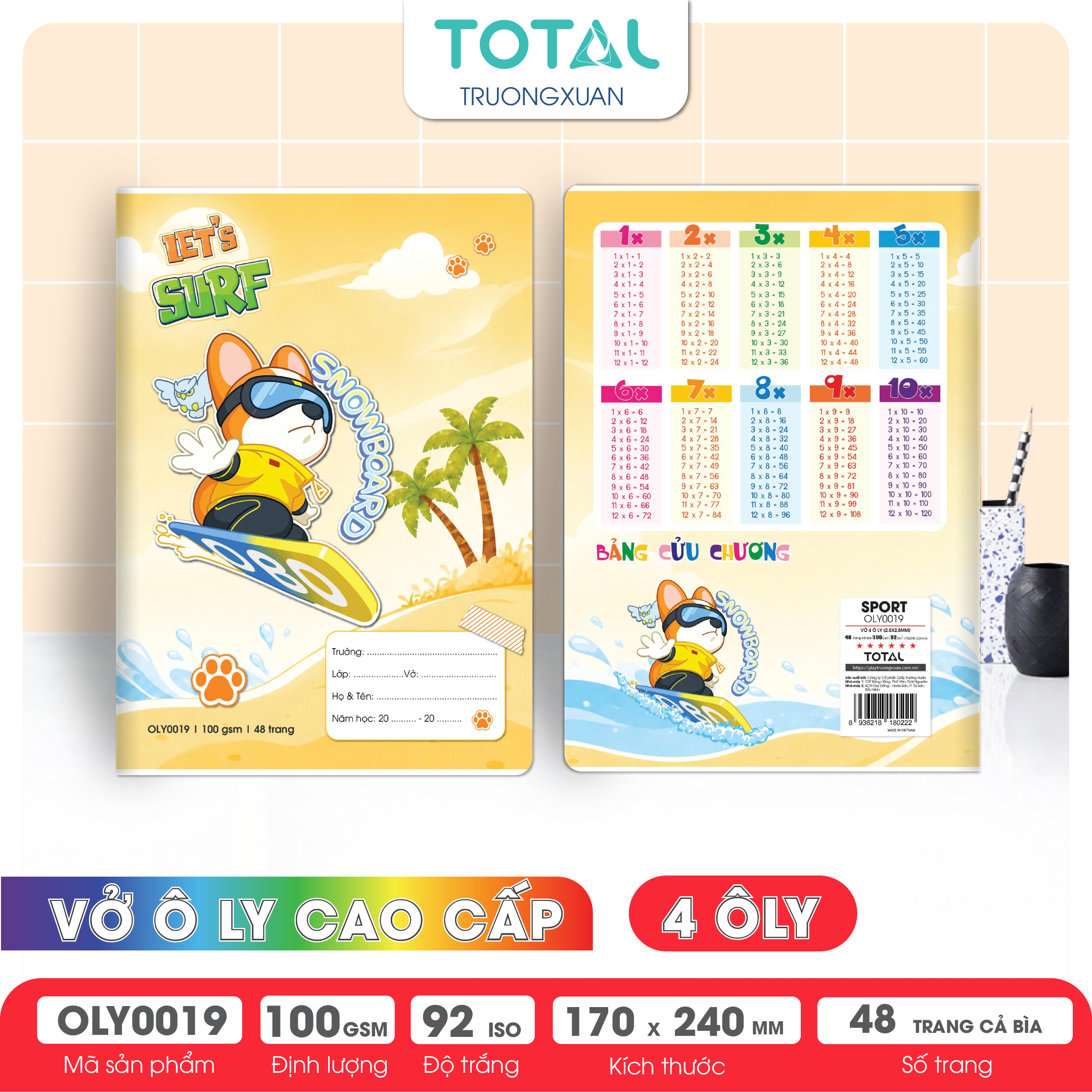 Vở oly Total Sport 48 trang 4 ôly