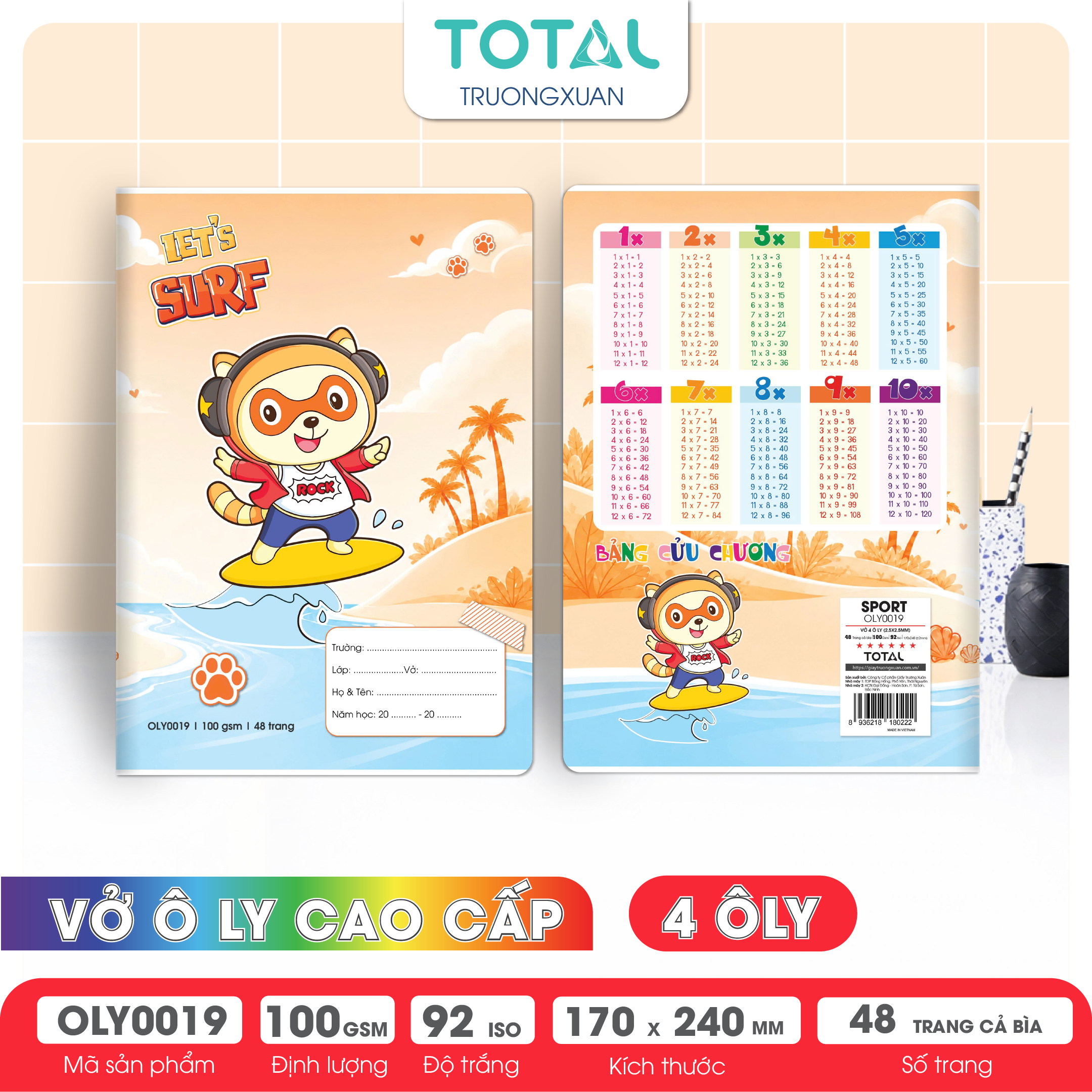 Vở oly Total Sport 48 trang 4 ôly