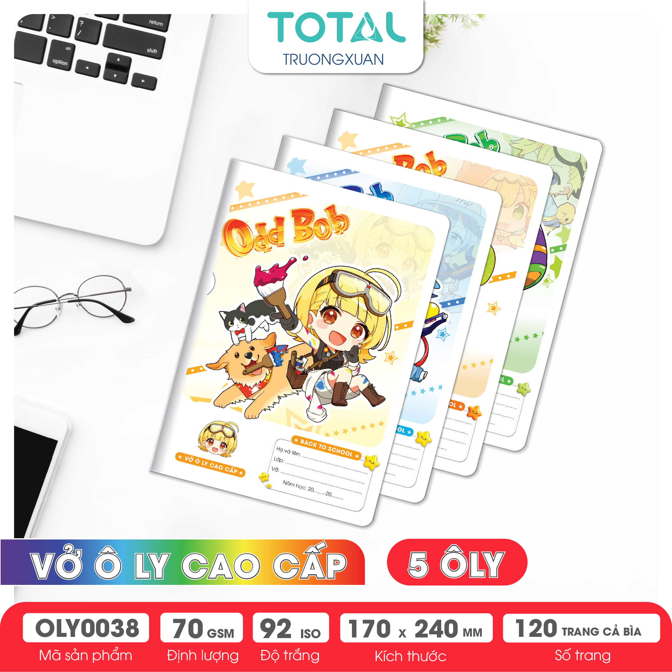 Vở oly Total Odd Bod  120 trang 5 ôly