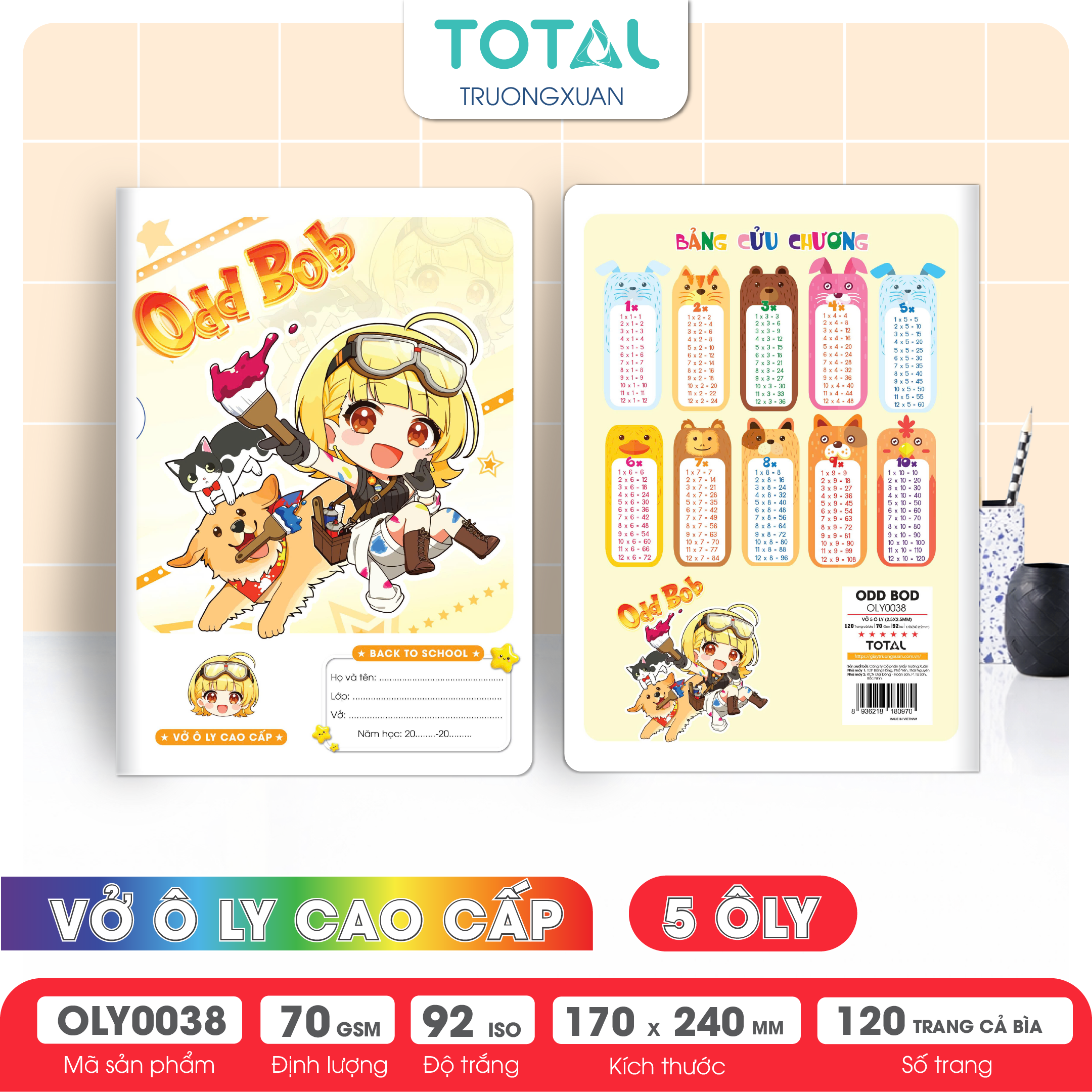 Vở oly Total Odd Bod  120 trang 5 ôly