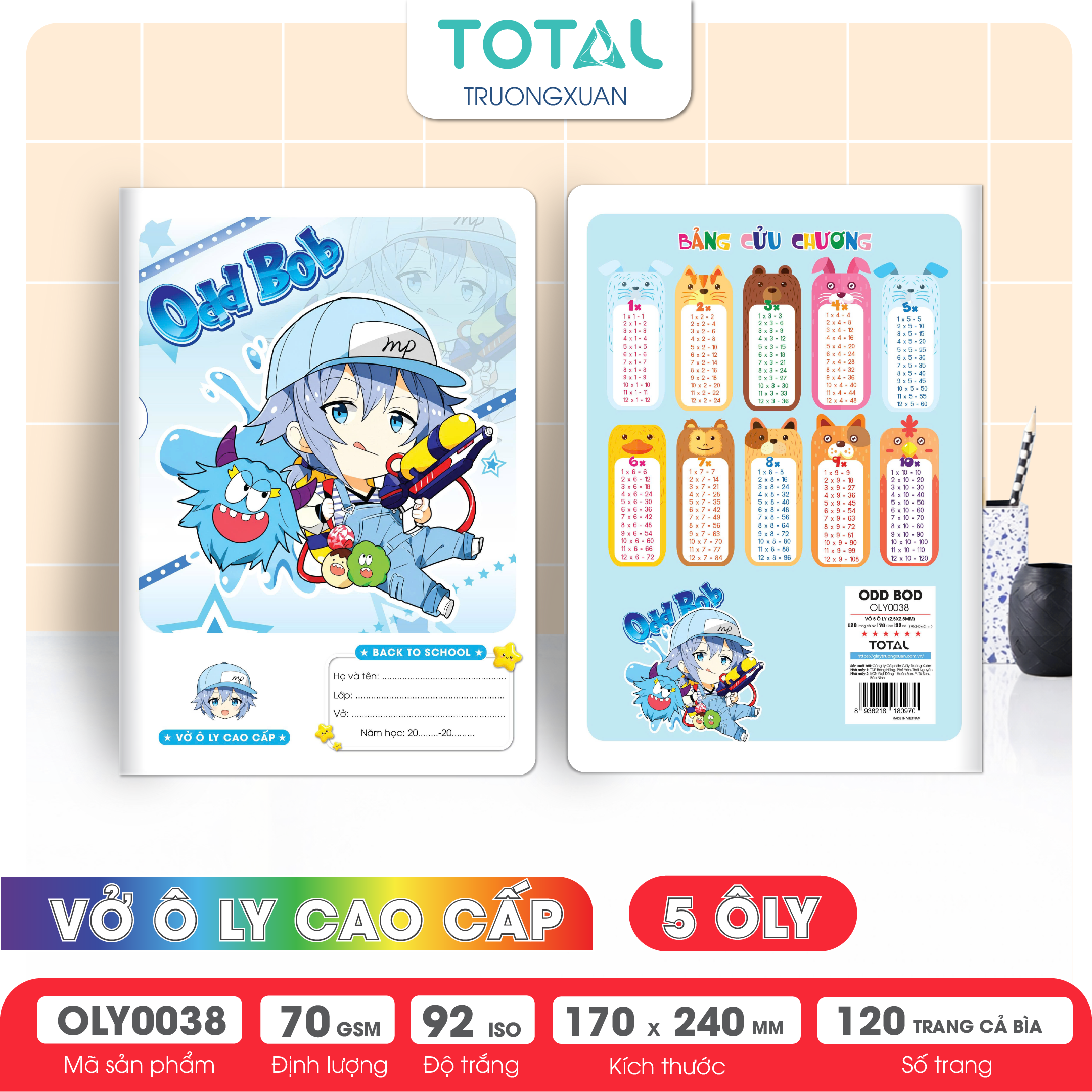 Vở oly Total Odd Bod  120 trang 5 ôly