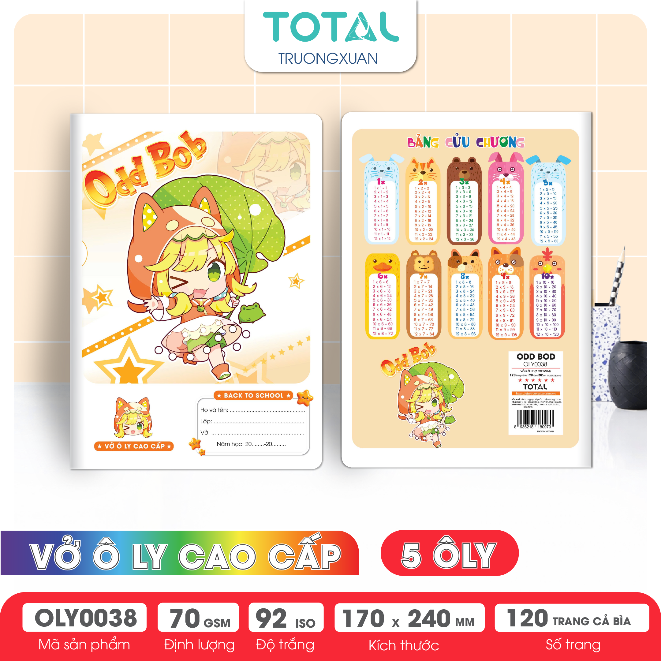 Vở oly Total Odd Bod  120 trang 5 ôly