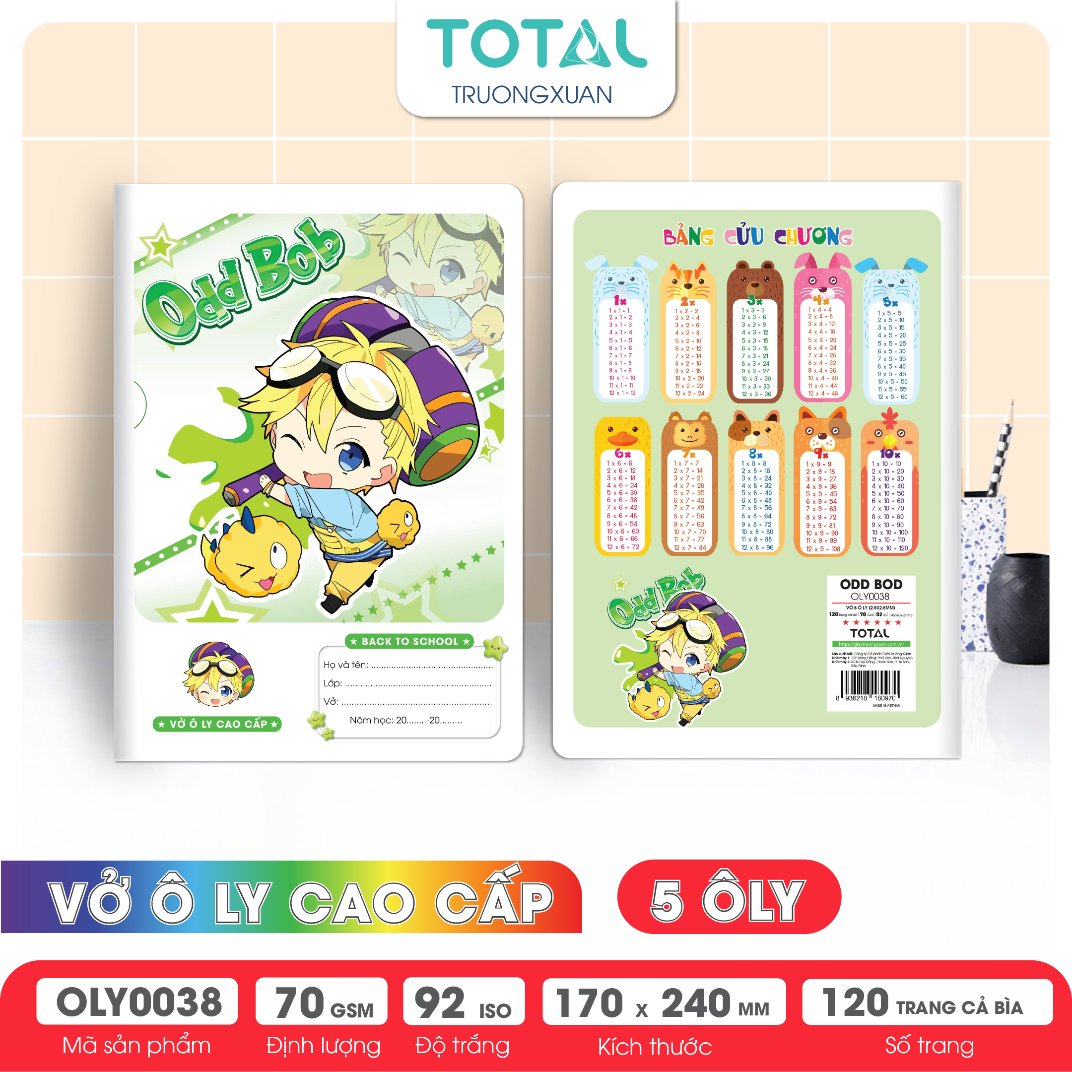 Vở oly Total Odd Bod  120 trang 5 ôly