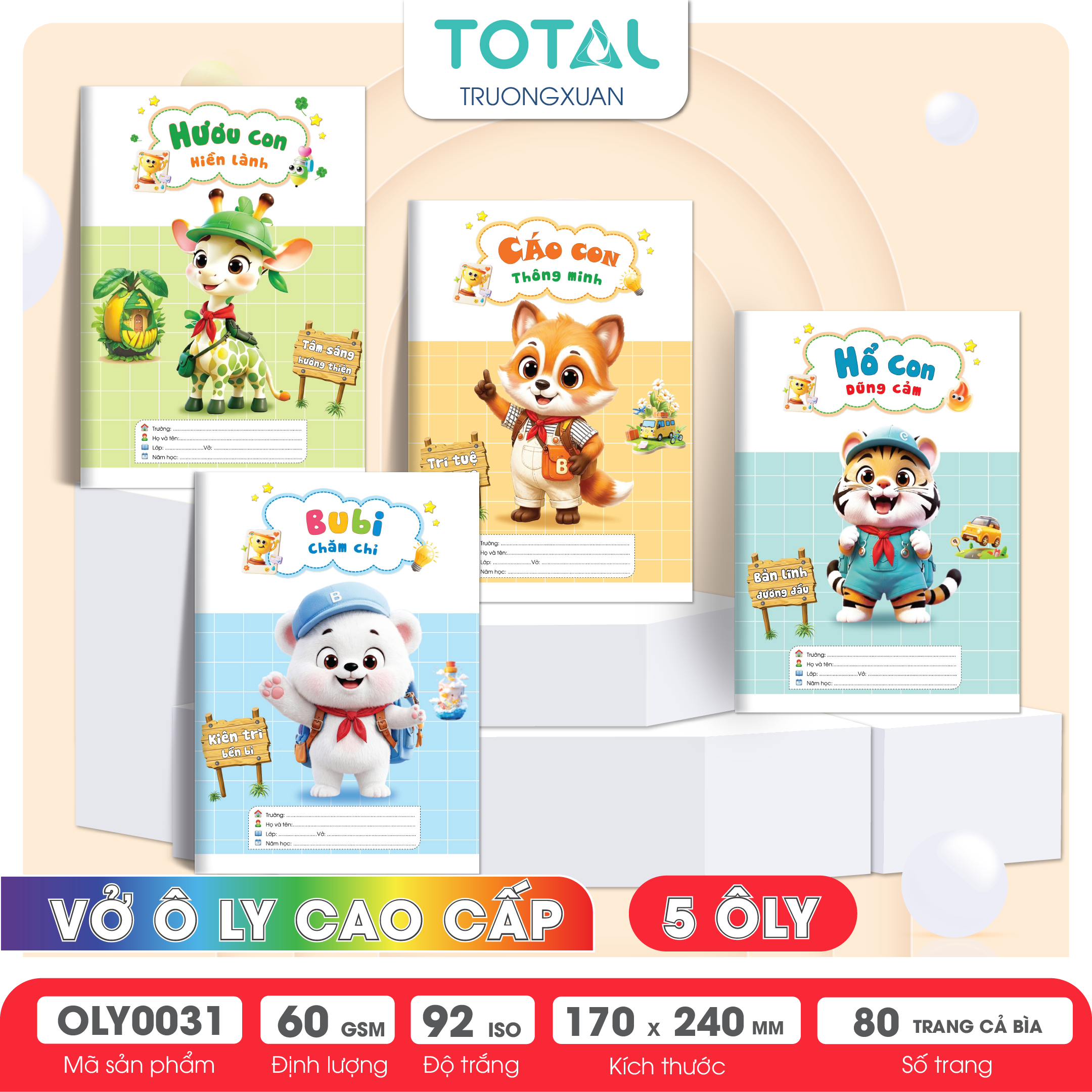 Vở oly Total Back to School 48 trang 5 ôly