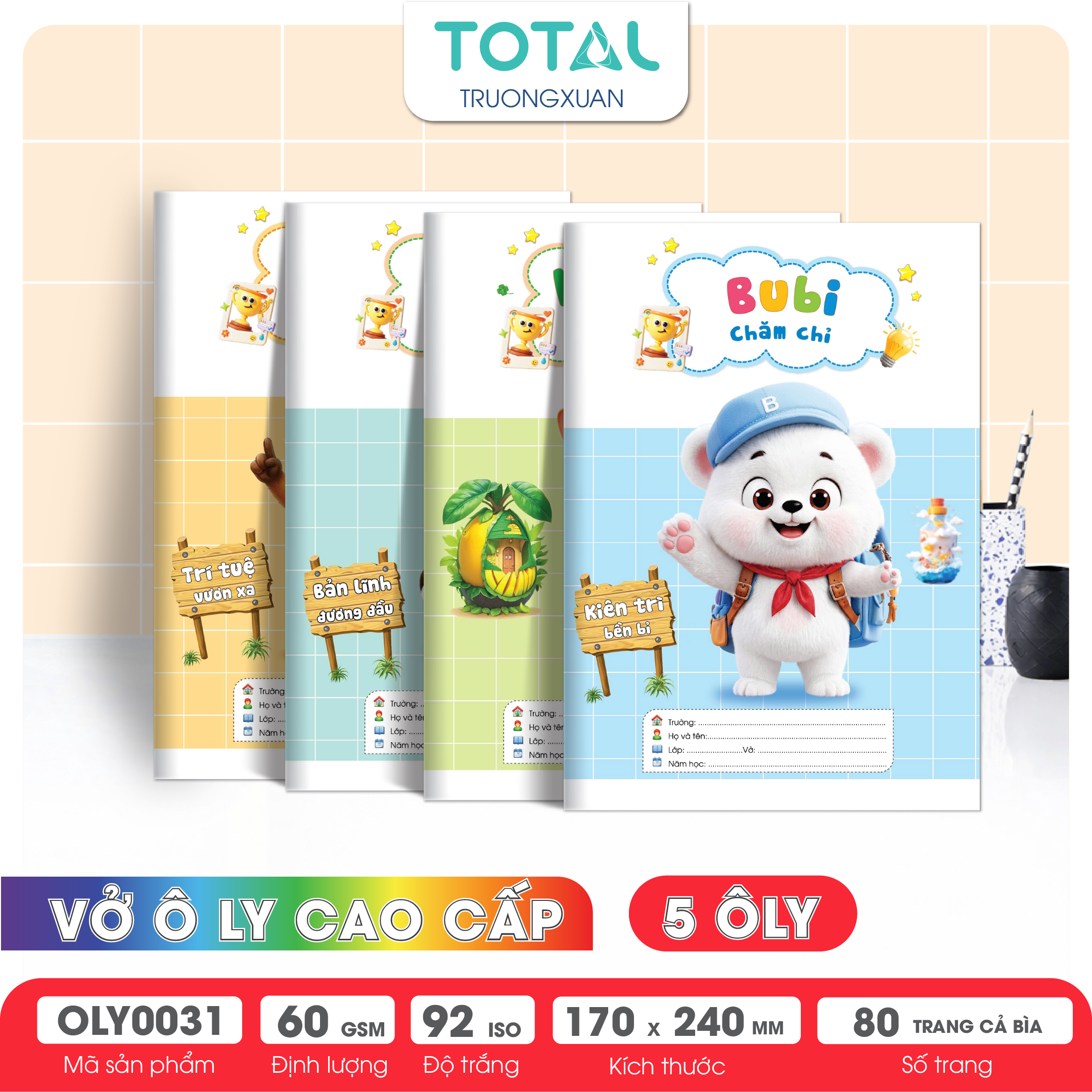 Vở oly Total Back to School 48 trang 5 ôly