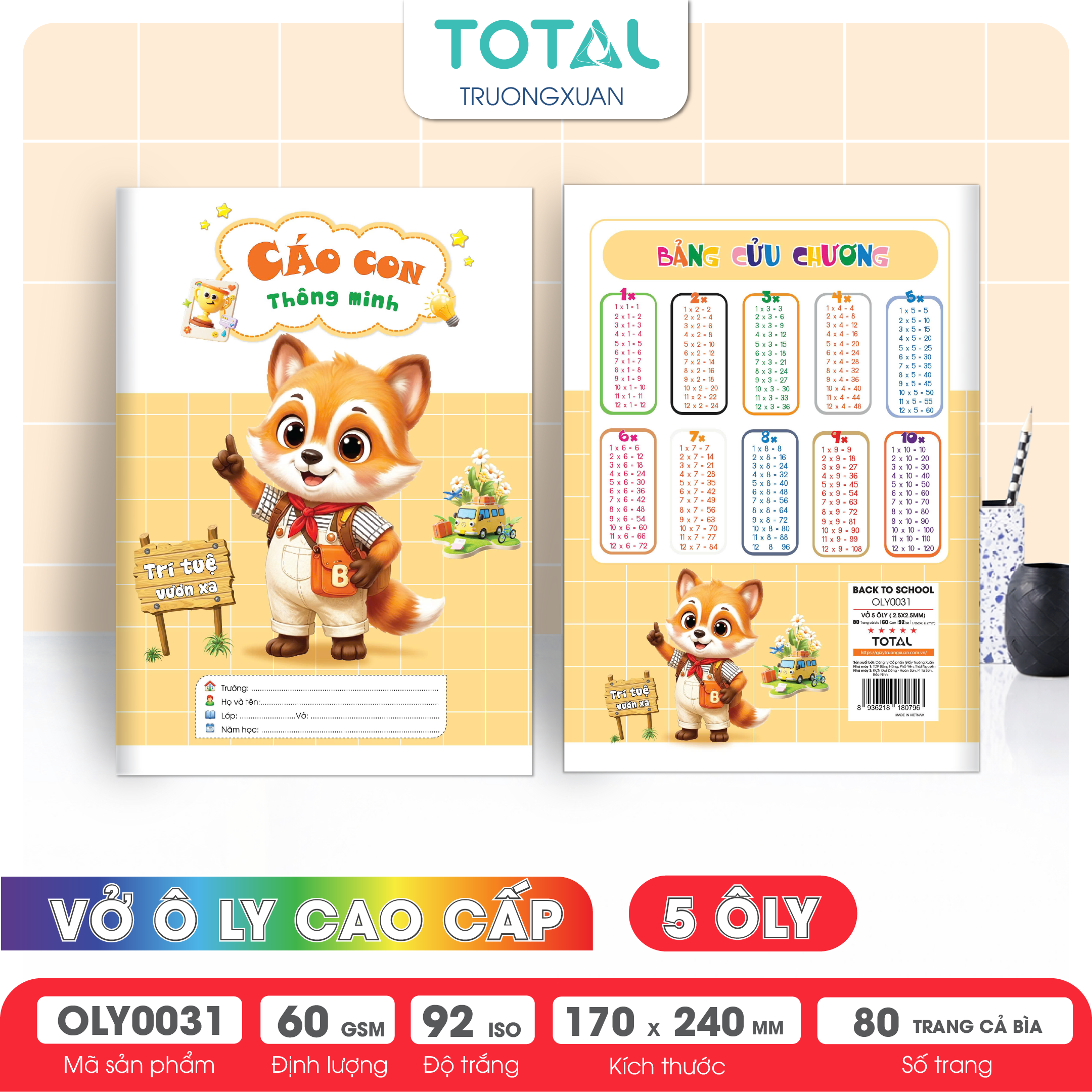 Vở oly Total Back to School 48 trang 5 ôly