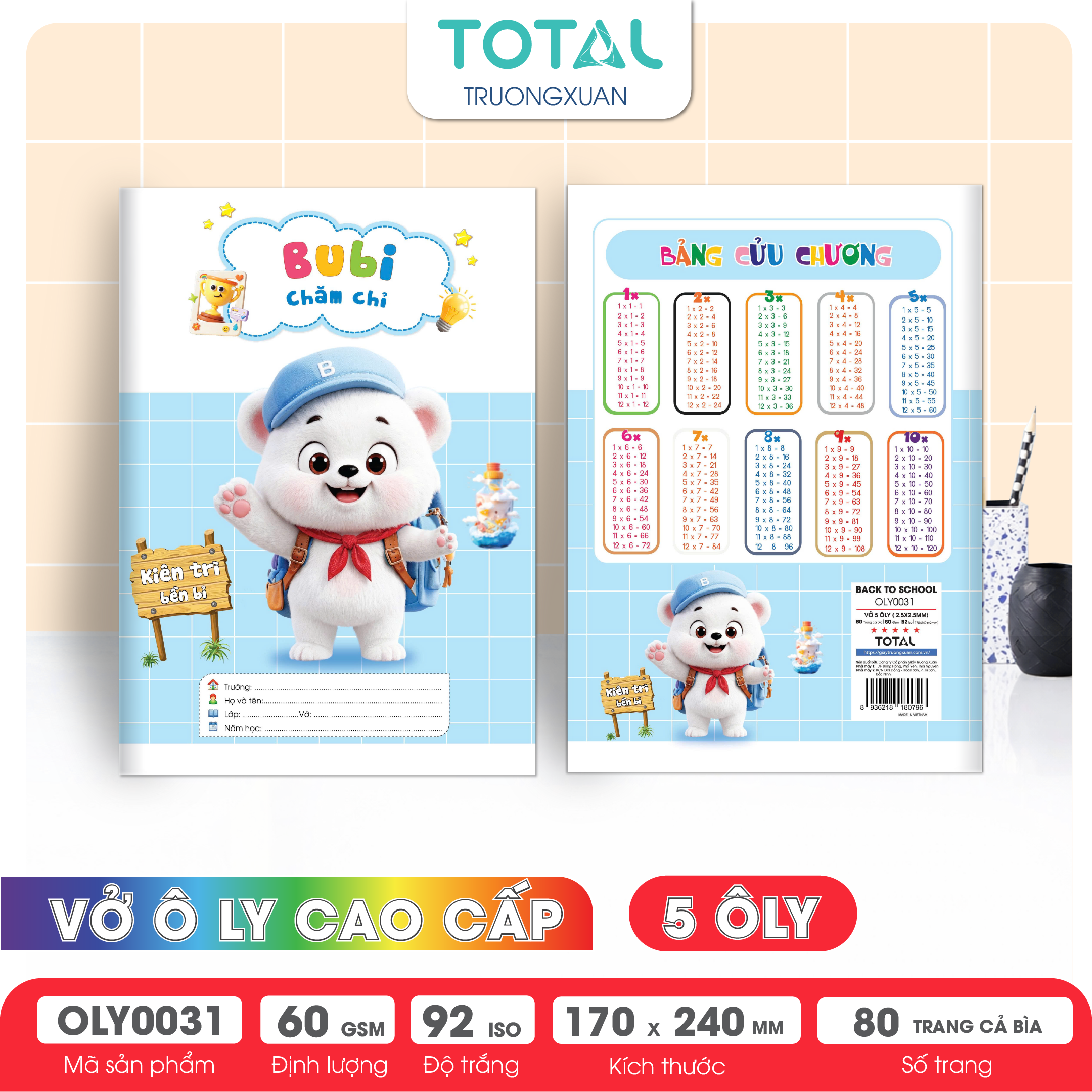 Vở oly Total Back to School 48 trang 5 ôly