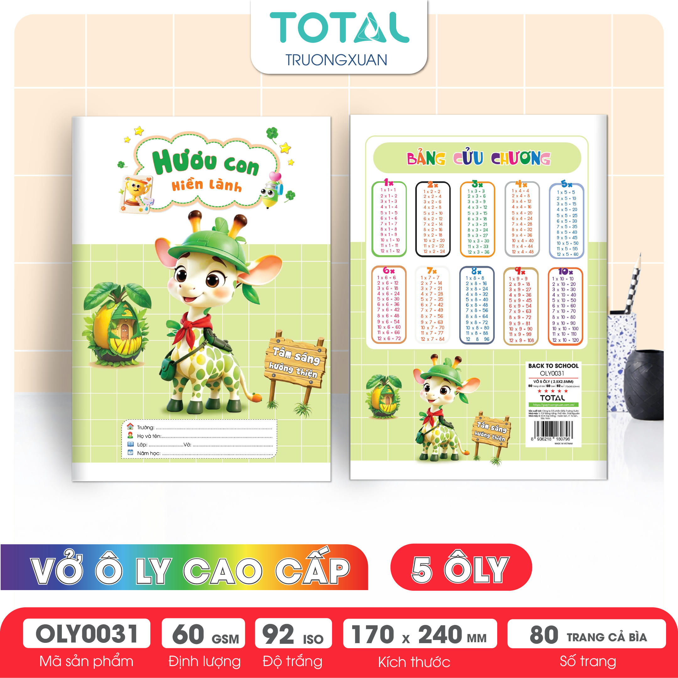Vở oly Total Back to School 48 trang 5 ôly