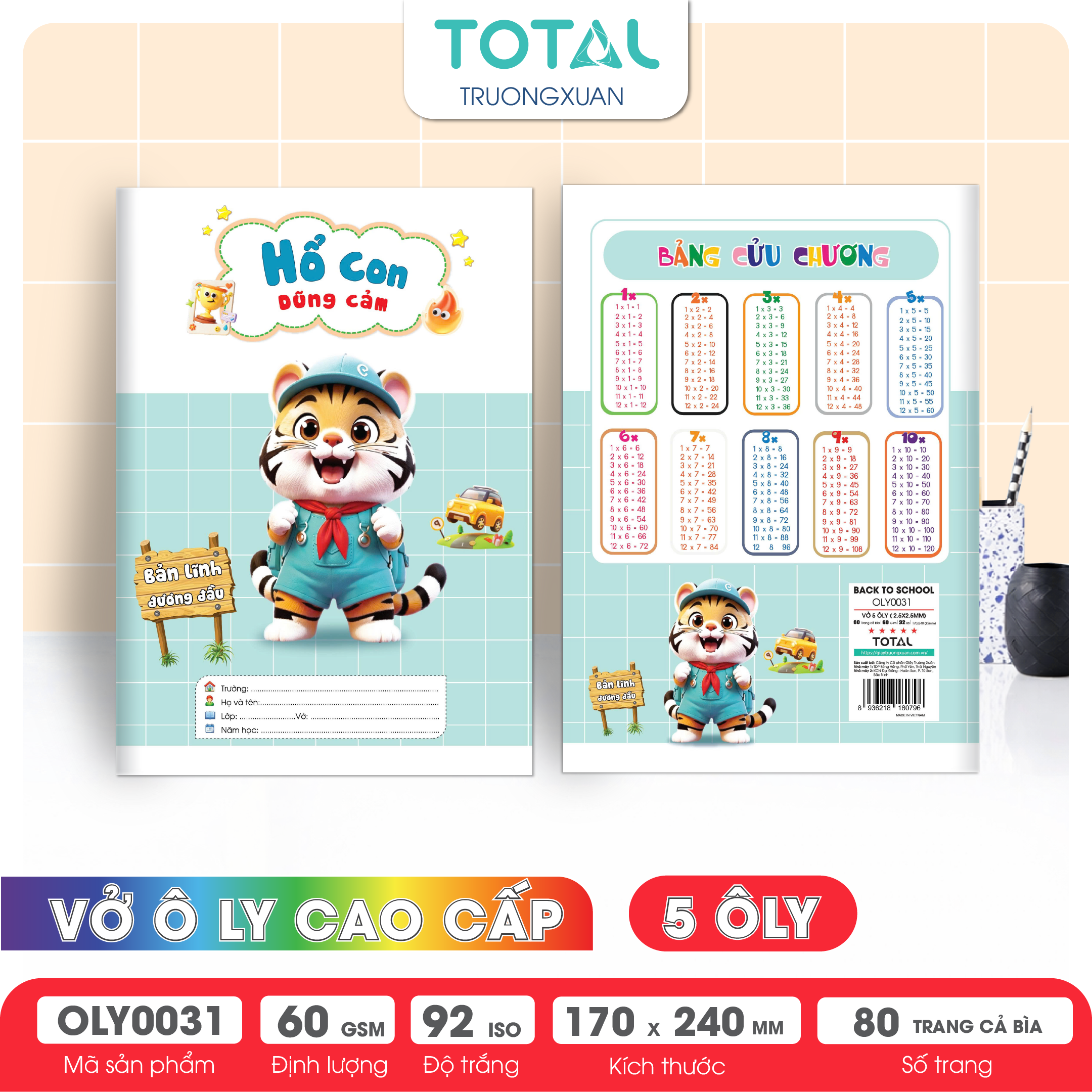 Vở oly Total Back to School 48 trang 5 ôly