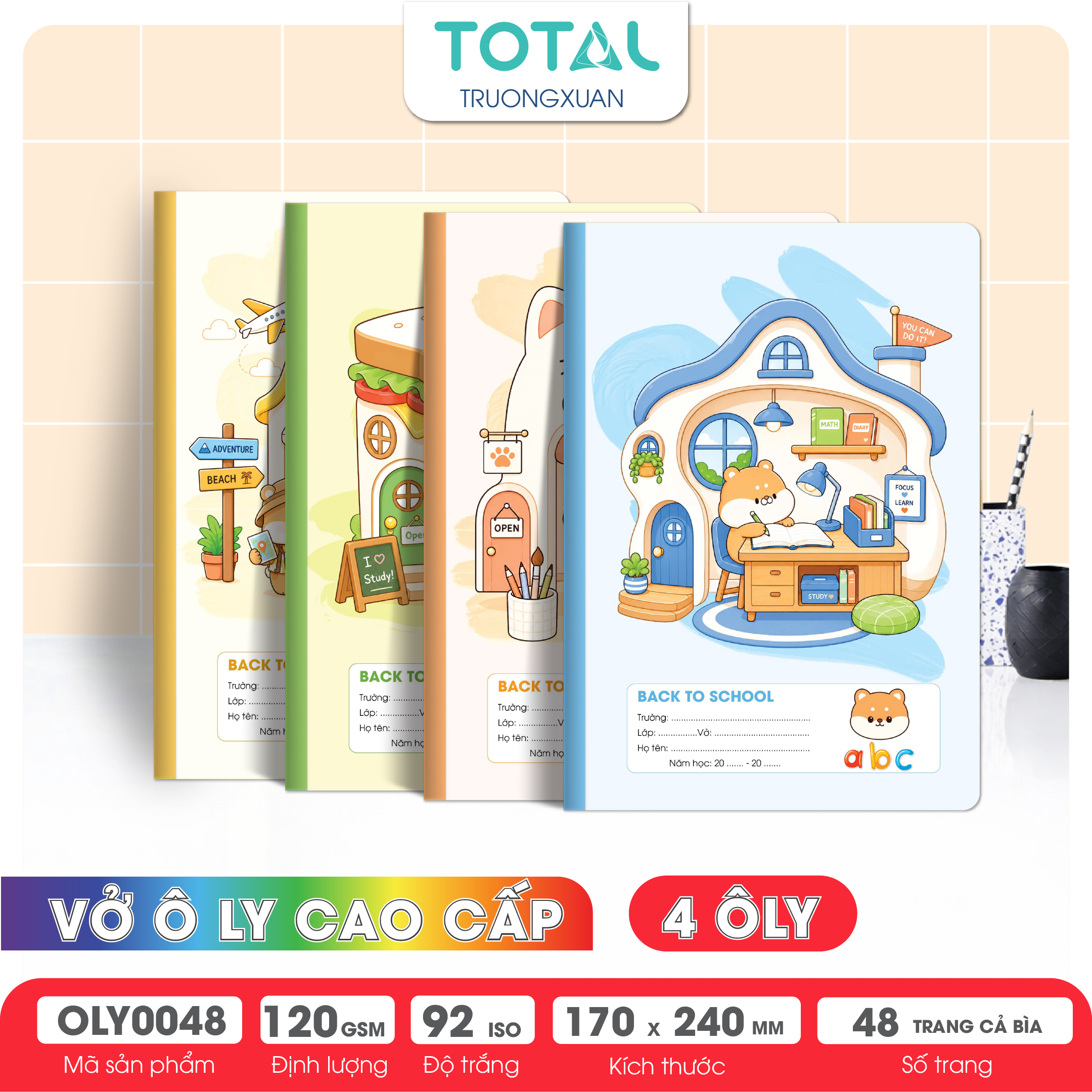 Vở oly Total ABC 48 trang 4 ôly