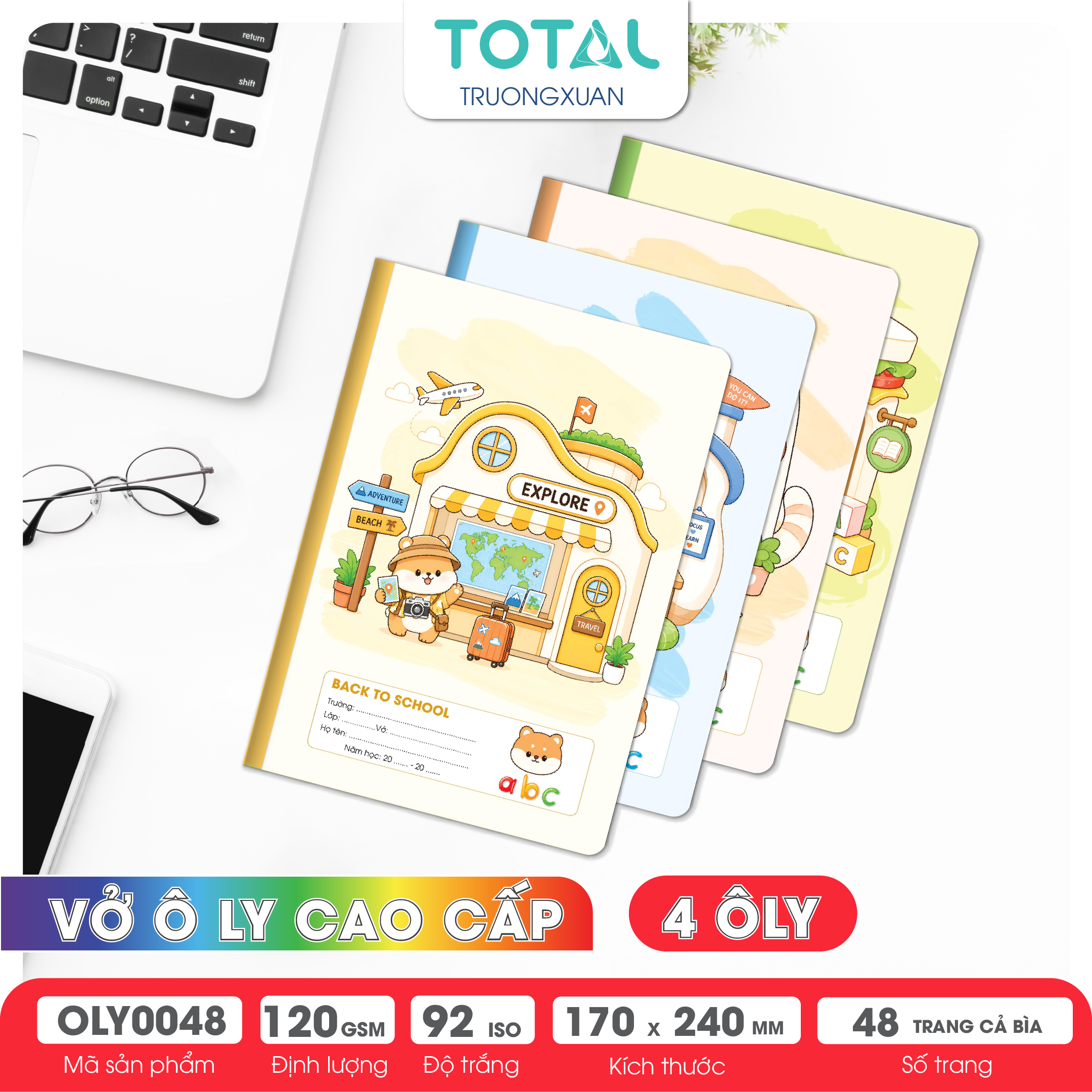 Vở oly Total ABC 48 trang 4 ôly