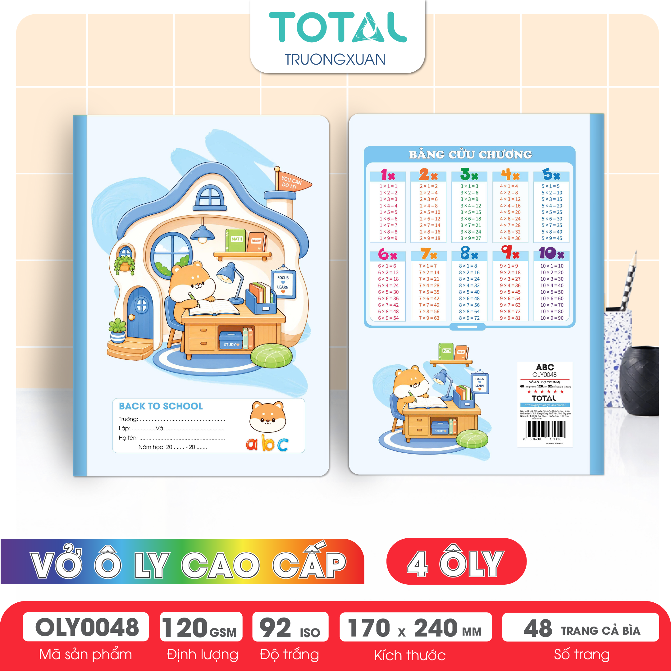 Vở oly Total ABC 48 trang 4 ôly
