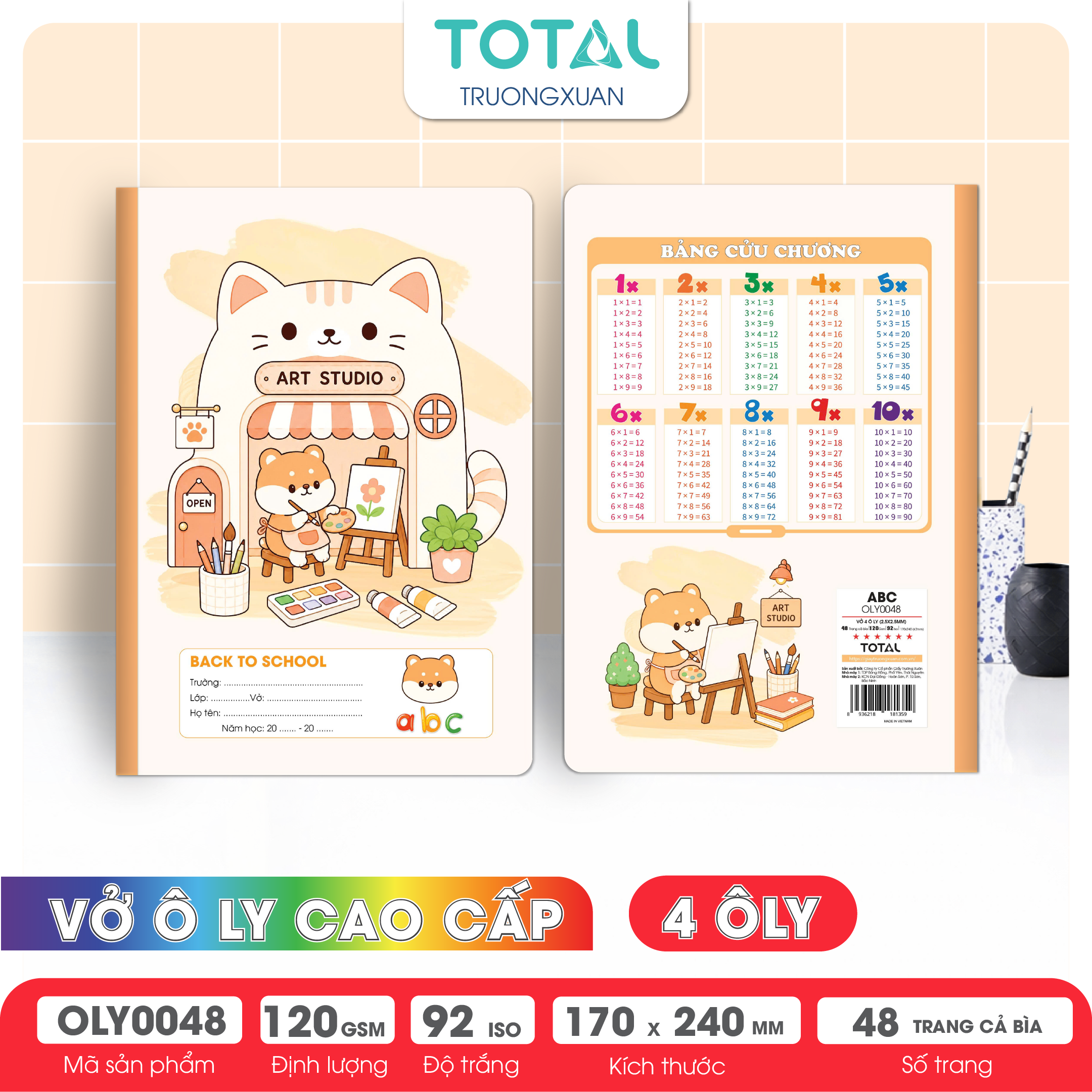 Vở oly Total ABC 48 trang 4 ôly