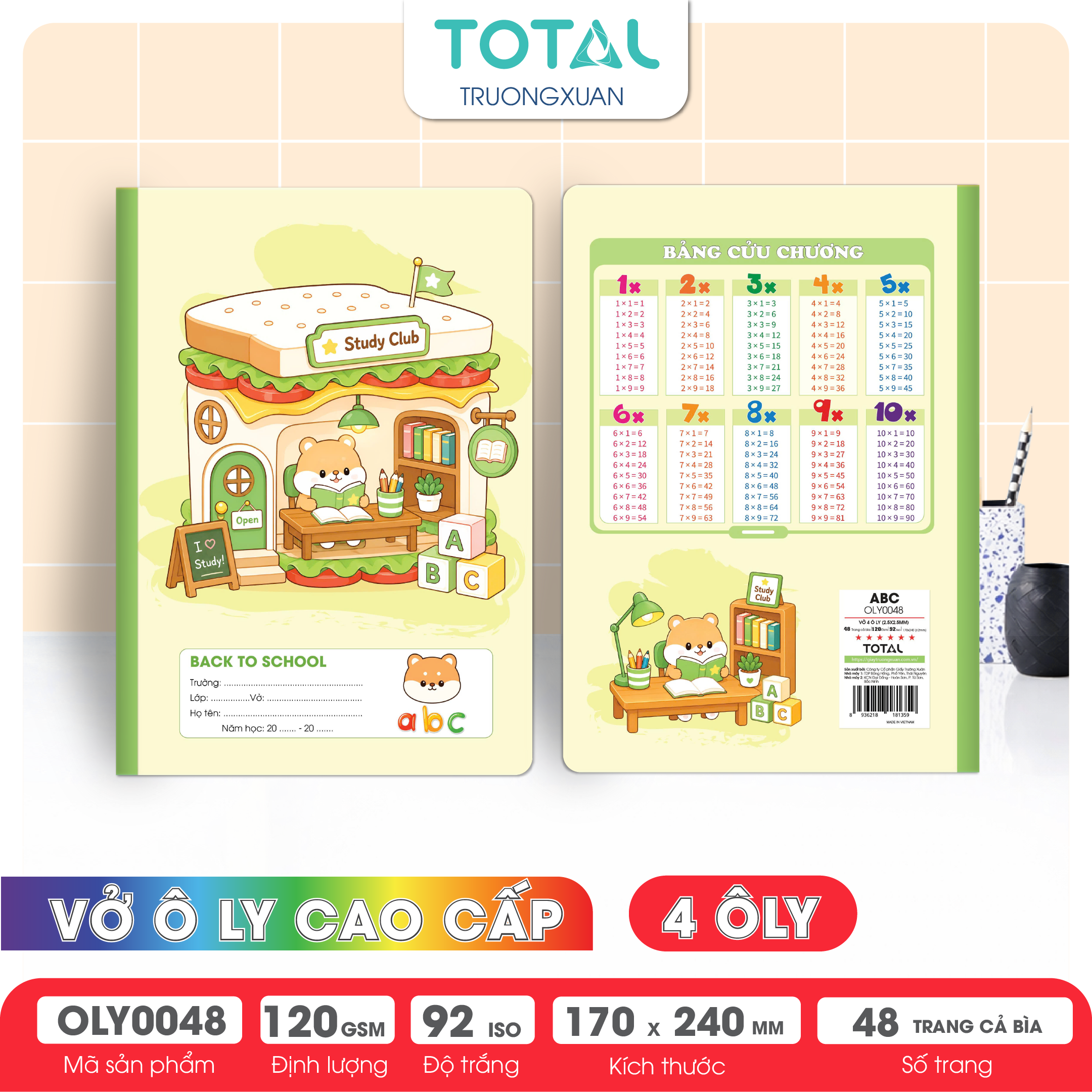 Vở oly Total ABC 48 trang 4 ôly
