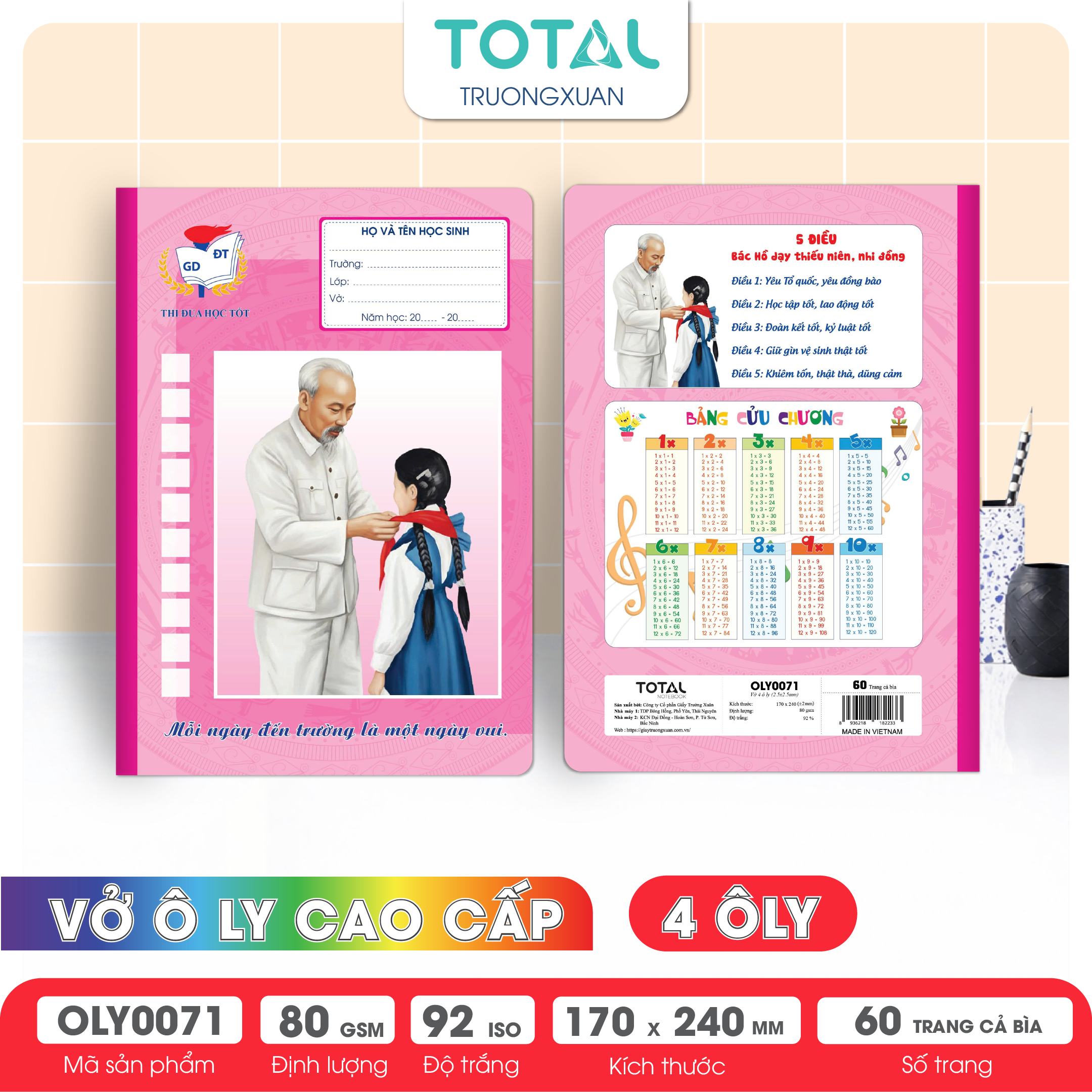 Vở oly Bác Hồ 60 trang 4 ôly