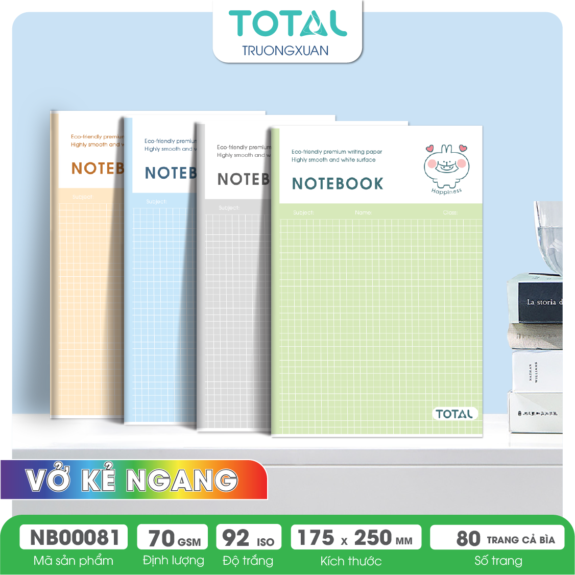 Vở kẻ ngang Total MOODS 80 trang
