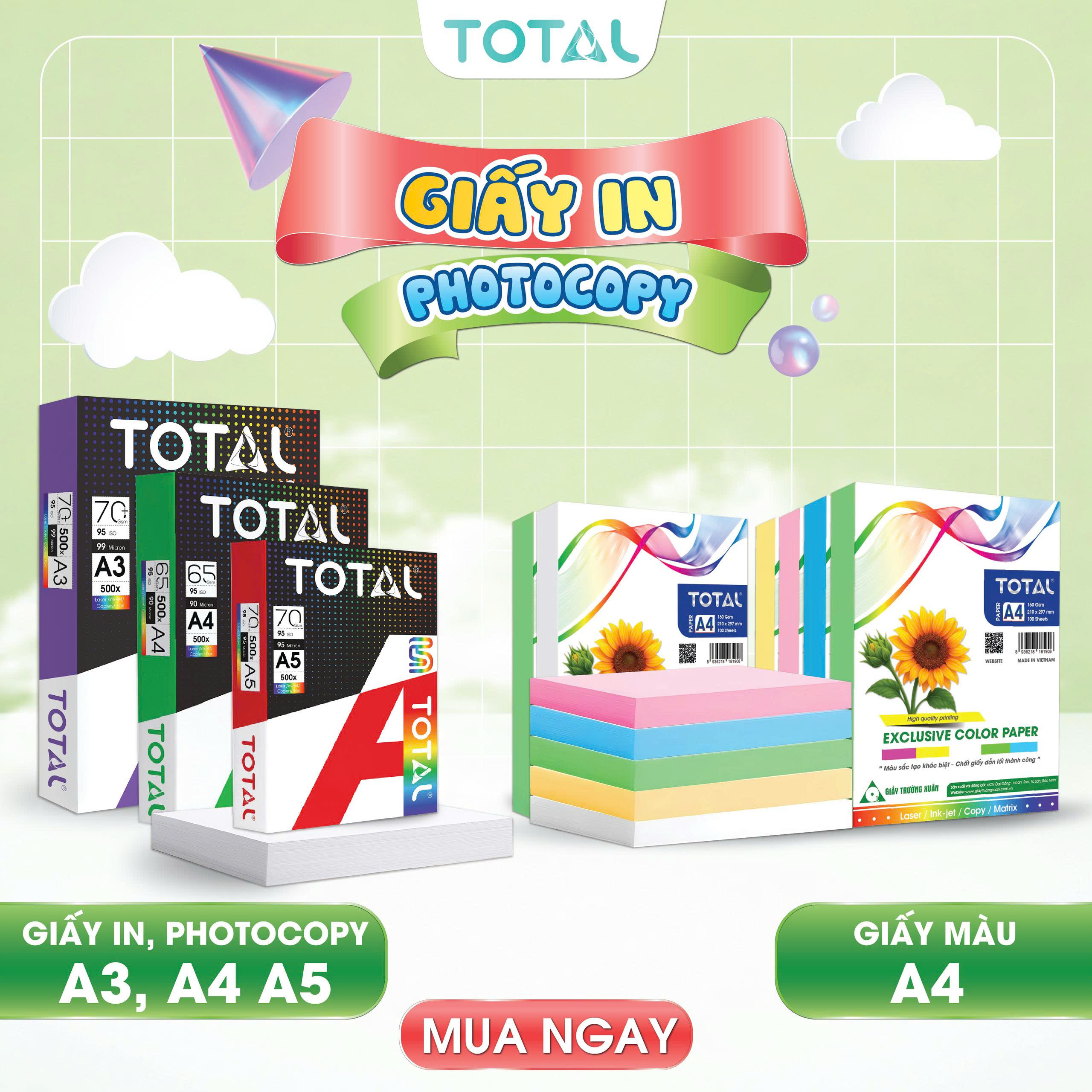 Giấy Photocopy TOTAL